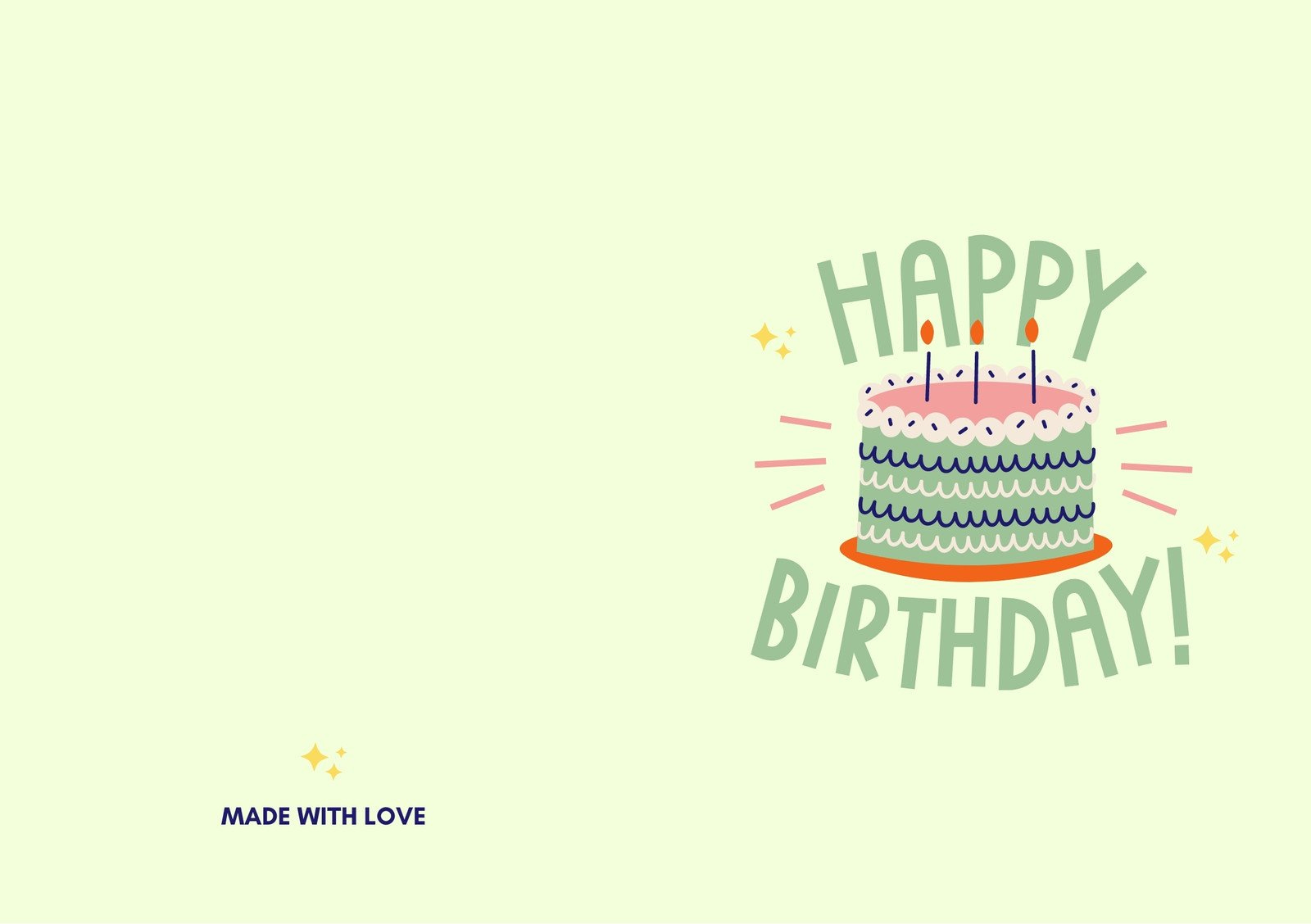 Free To Personalize Folded Birthday Card Templates | Canva pertaining to Foldable Free Printable Birthday Cards