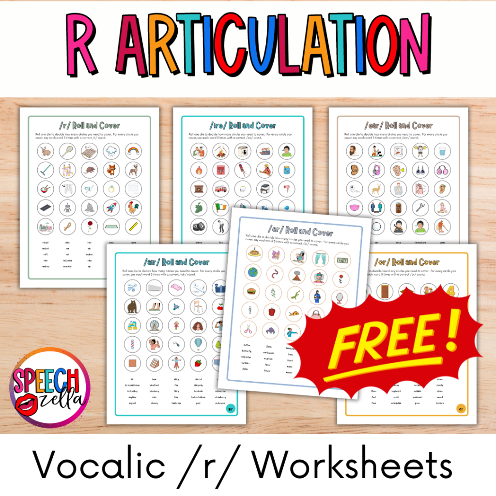 Free Vocalic R Worksheets For Articulation Therapy - Speechzella within Free Printable Vocalic R Worksheets