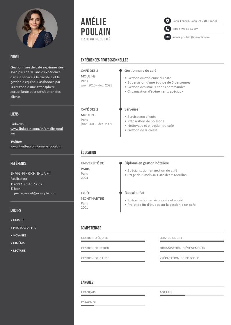 French Resume Format Guide (2024): Template, Examples &amp;amp; Tips regarding French Cv Template Free Download
