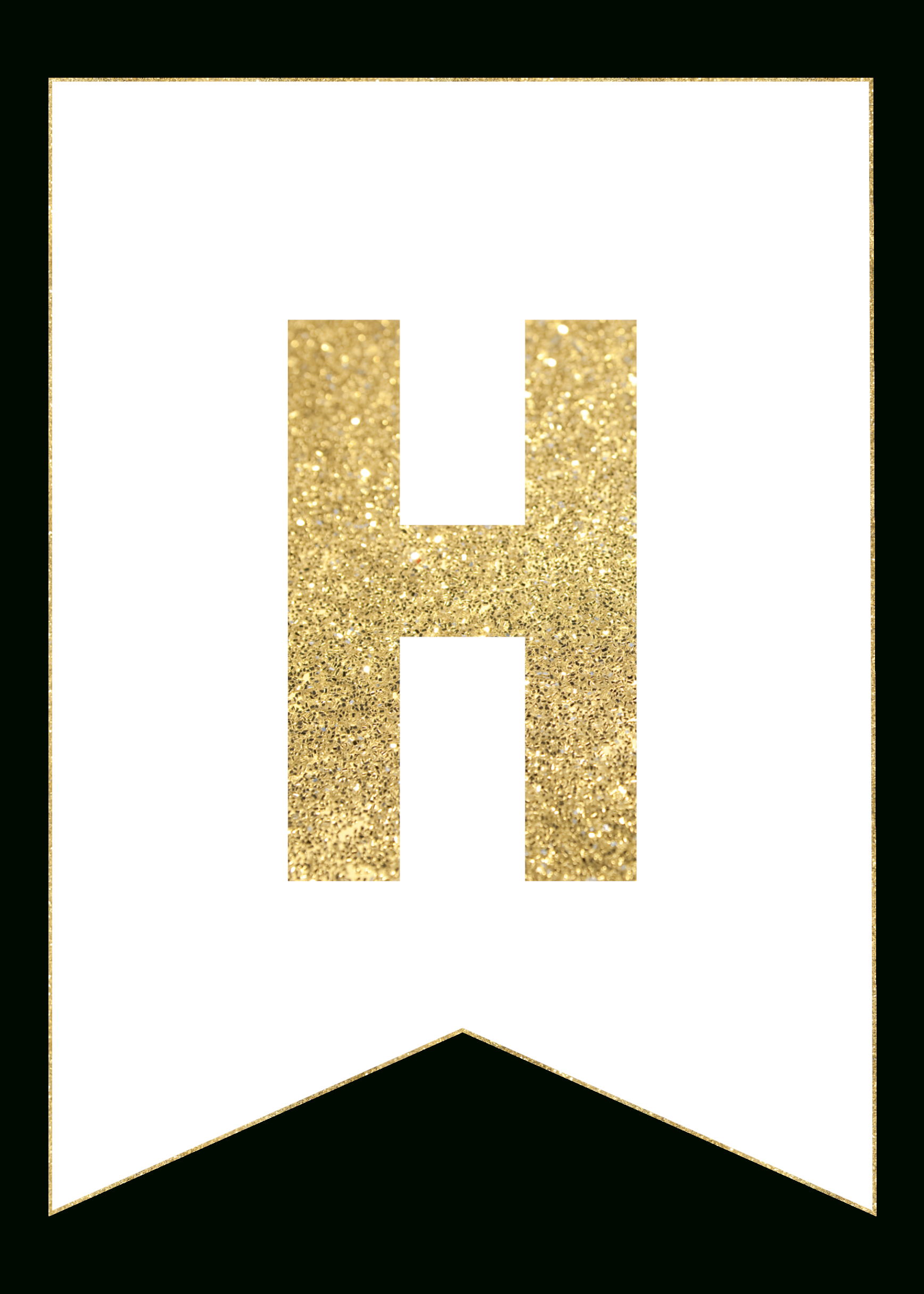 Gold Free Printable Banner Letters - Paper Trail Design within Free Happy Birthday Printable Letters