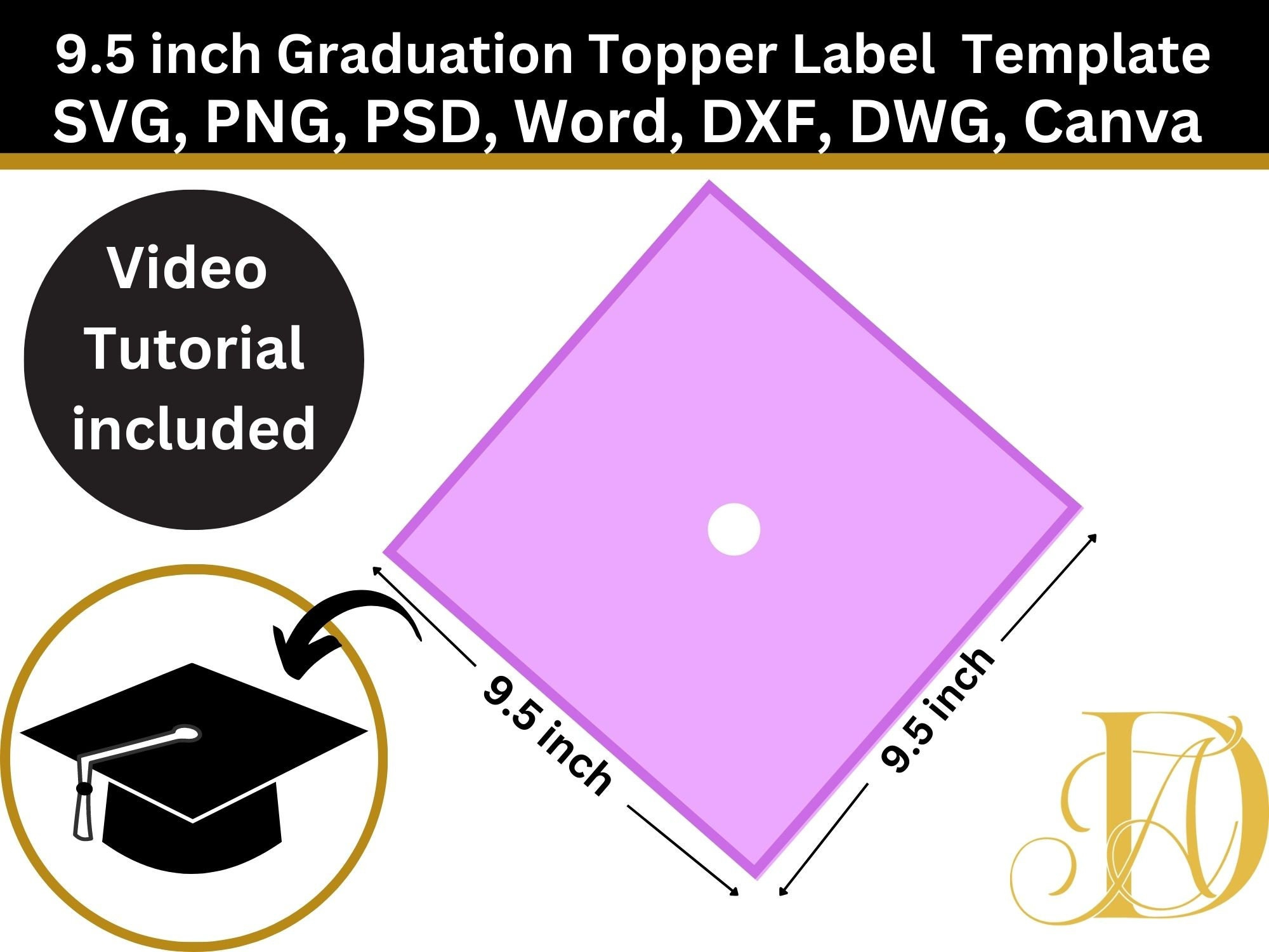 Graduation Cap Design Template Store for Printable Graduation Cap Pattern