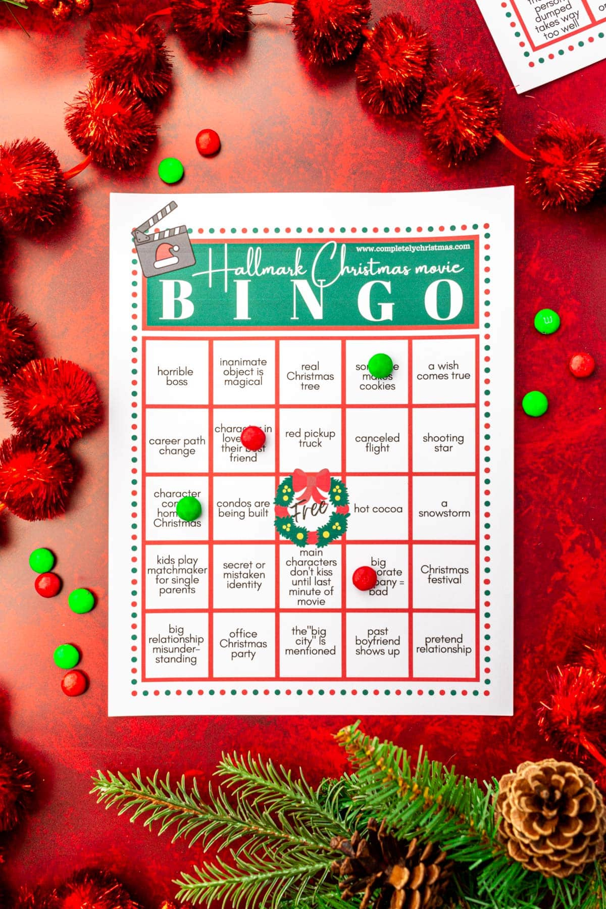 Hallmark Christmas Movie Bingo Printable - Free! - Completely inside Free Printable Hallmark Cards