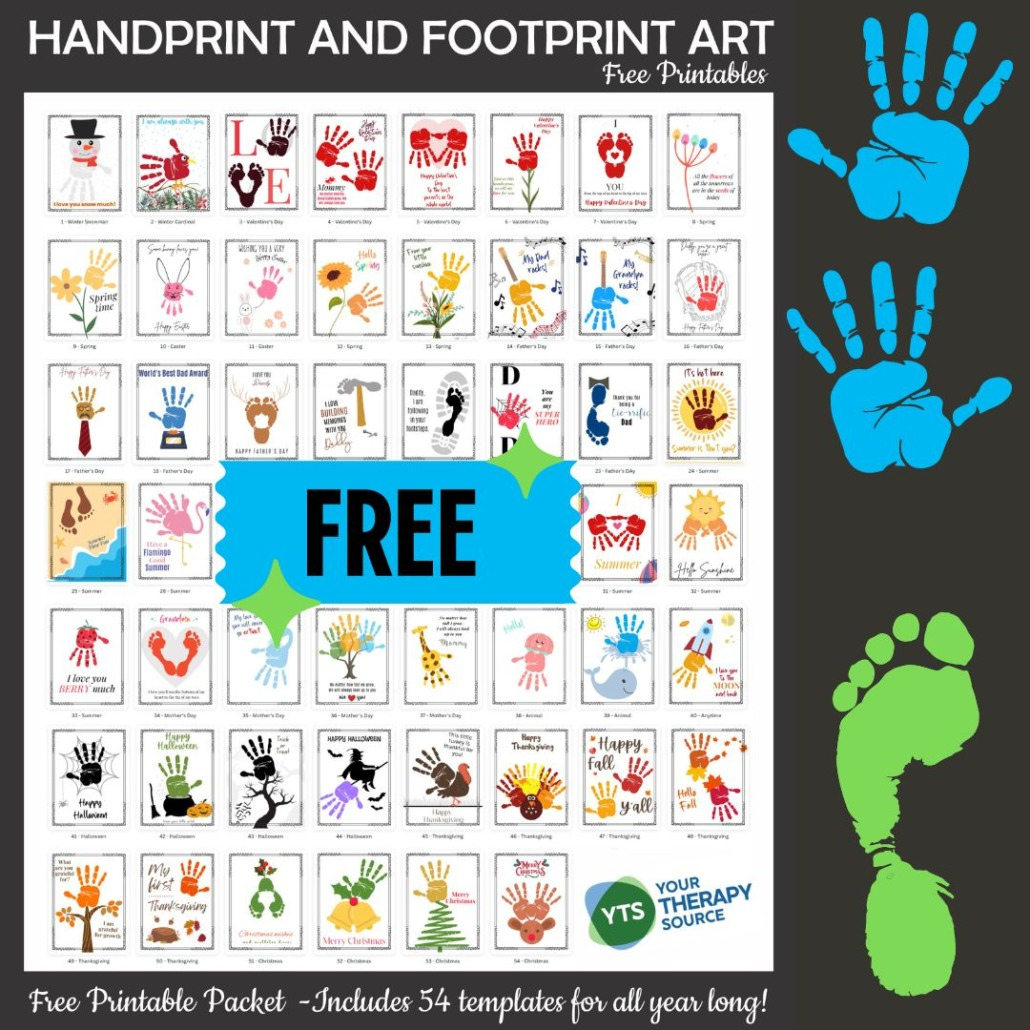Handprint Art And Footprint Art - Free Printable Pdf - Your intended for Free Handprint Printable