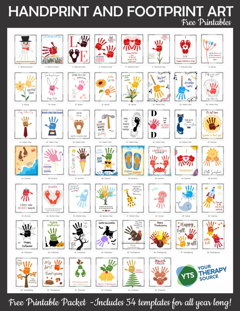 Handprint Art And Footprint Art - Free Printable Pdf - Your throughout Free Handprint Printable