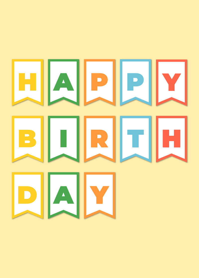 Happy Birthday Printable Letters - Printable Party Favors pertaining to Free Happy Birthday Printable Letters