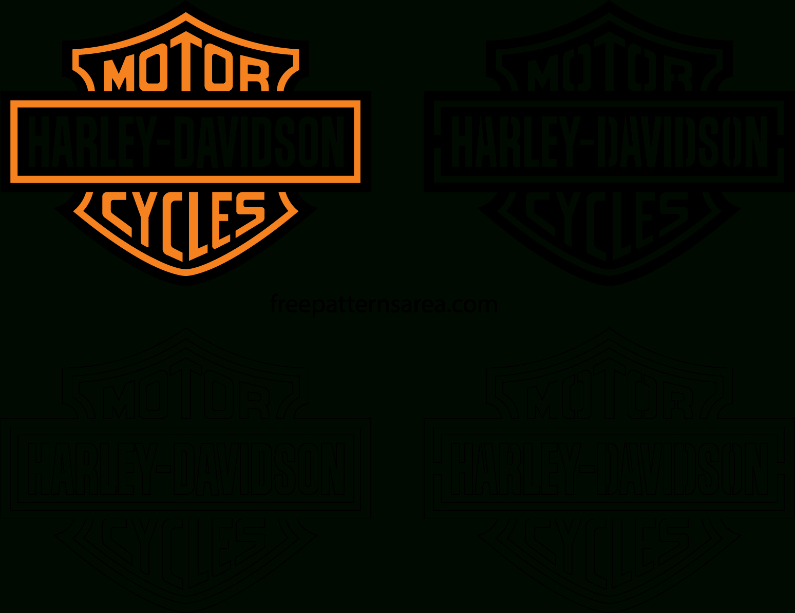 Harley Davidson Logo Stencil Vector - Freepatternsarea intended for Printable Harley Davidson Logo Stencil