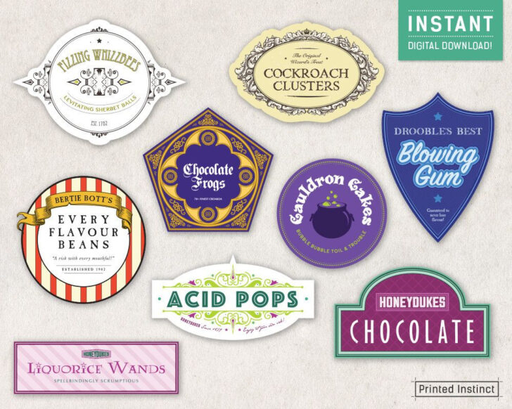 Harry Potter Candy Labels Free Printable