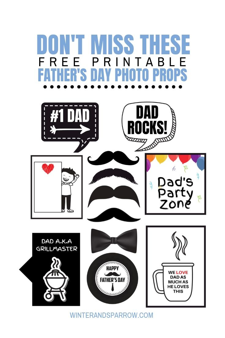 Have Lots Of Fun With Free Fathers Day Photo Booth Props throughout Fathers Day Photo Booth Props Free Printable