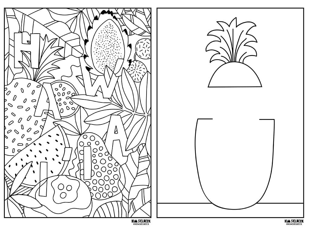 Hawai&amp;#039;I Artists Share 38 Free Printable Coloring Sheets For Kids within Free Hawaiian Printables