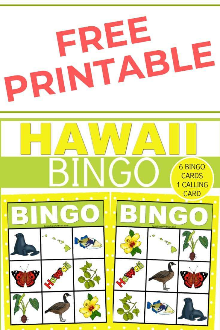 Hawaiian Bingo Game For Kids - Free Printable | Hawaii Travel With for Free Printable Hawaiian Bingo Cards