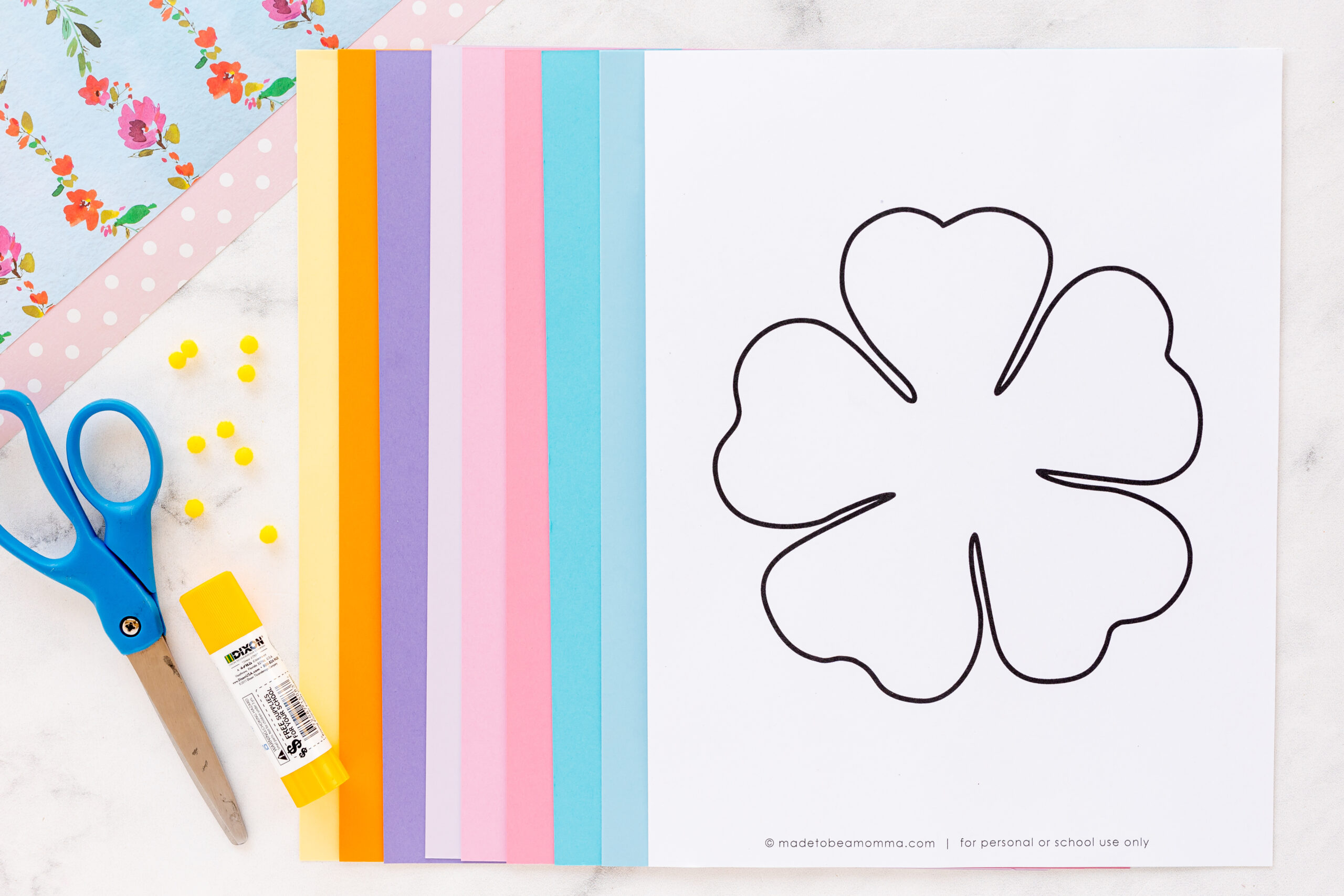 Hibiscus Flower Craft - Made To Be A Momma within Free Printable Hibiscus Flower Stencils