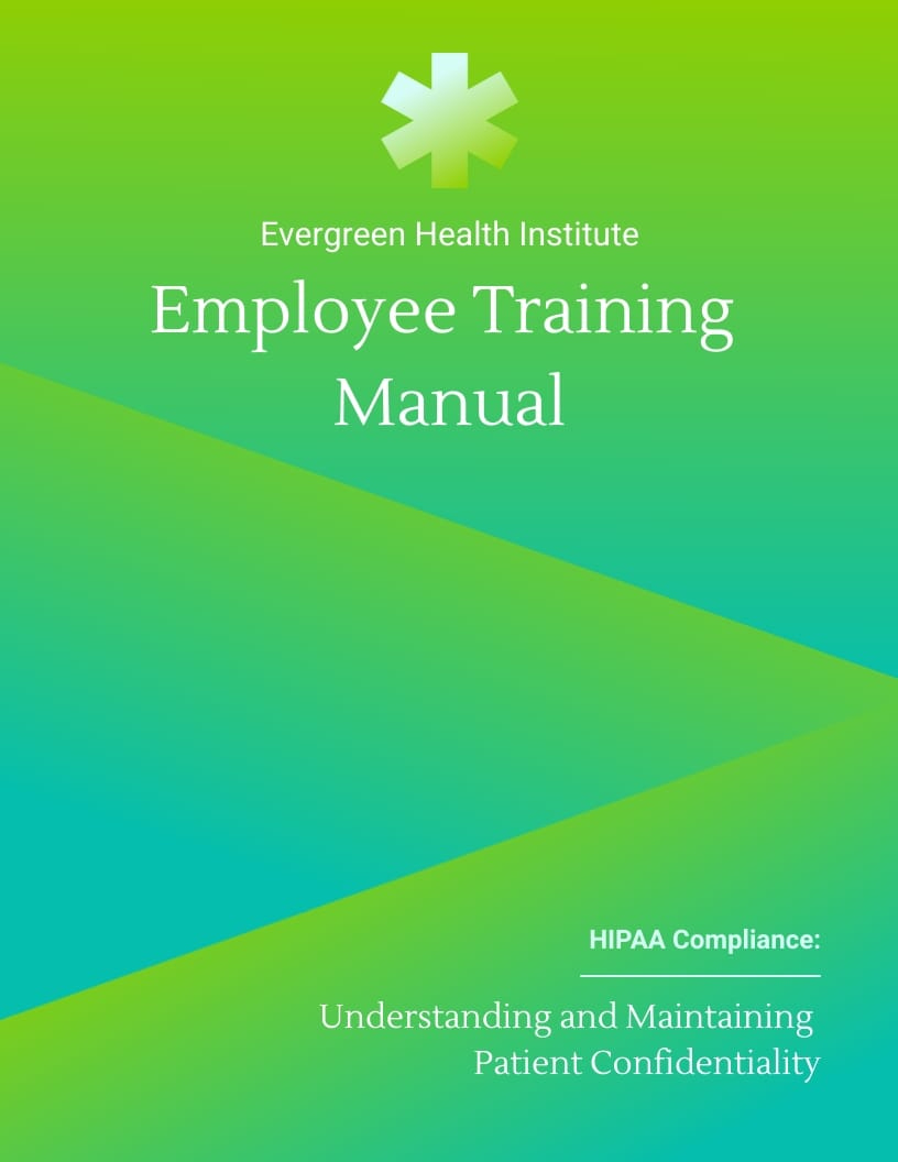 Hipaa Compliance Employee Training Manual Template | Visme within Free Hipaa Training Materials Printable