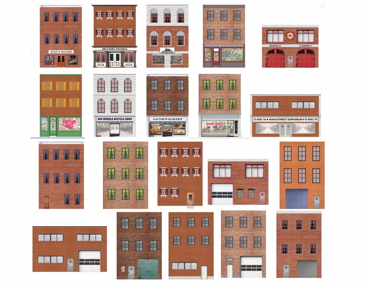Ho Gauge Buildings Store in Free Printable Scale Model Railroad Buildings