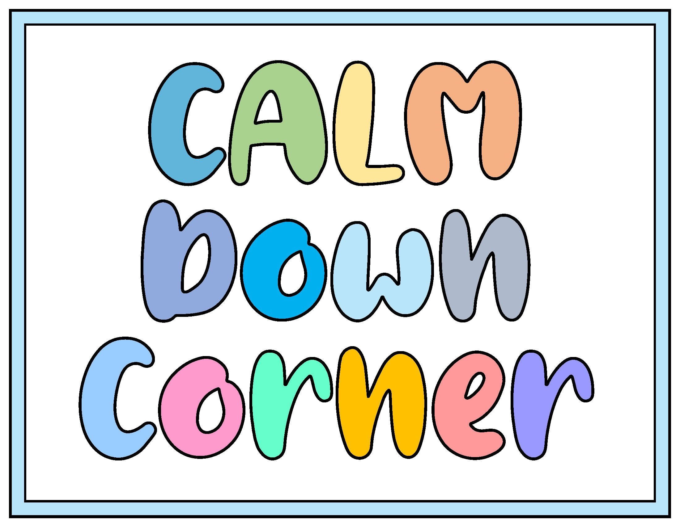 How To Create And Use A Calm Corner | Free Calming Corner Posters in Calming Corner Printables Free
