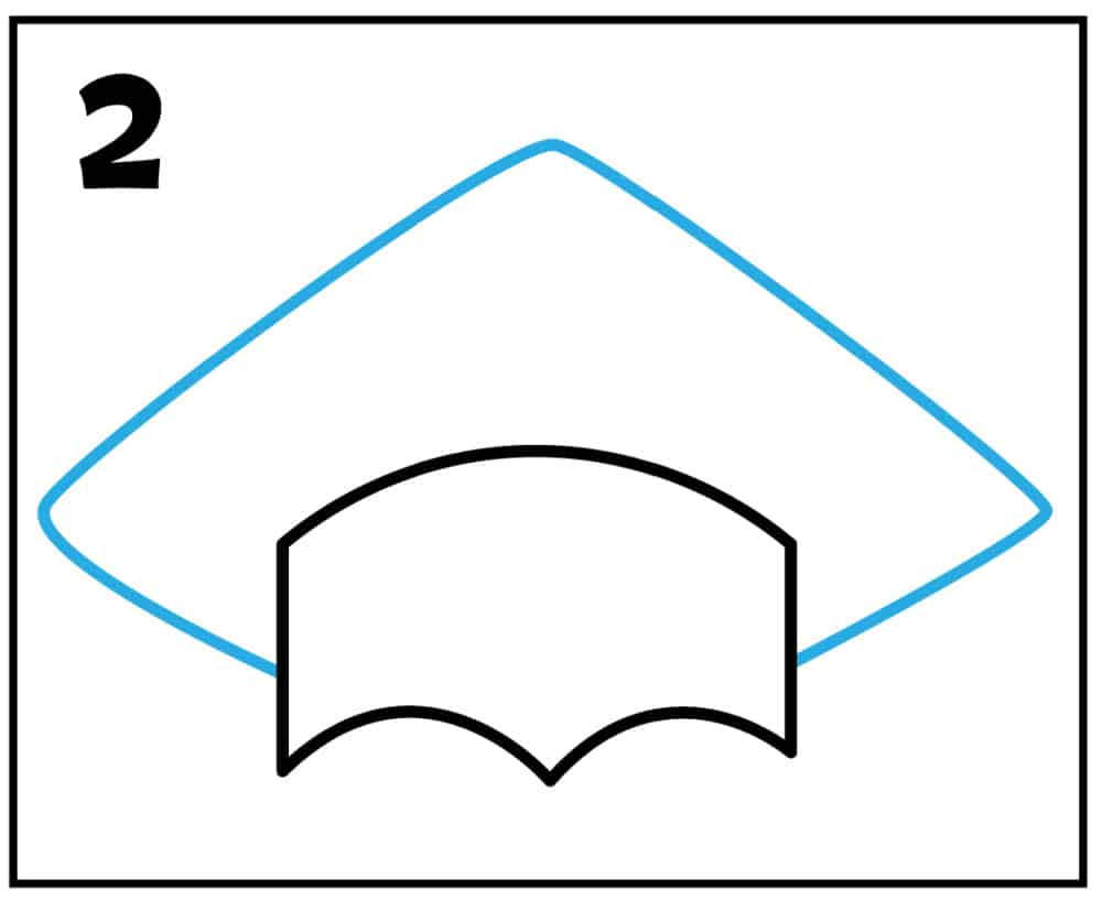 How To Draw A Graduation Cap Easy Stepstep Tutorial for Printable Graduation Cap Pattern