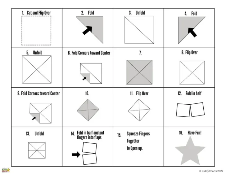 Free Printable Animal Cootie Catcher Template