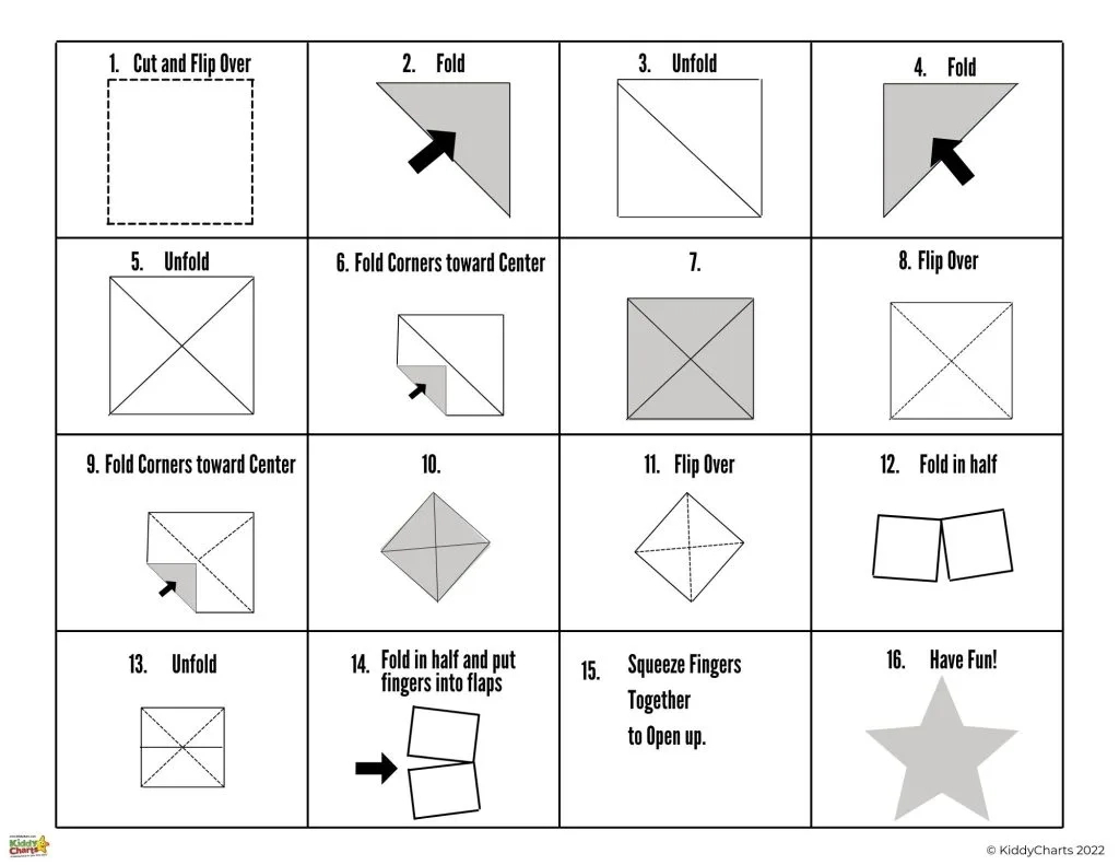How To Make Cootie Catchers: Animal Template for Free Printable Animal Cootie Catcher Template