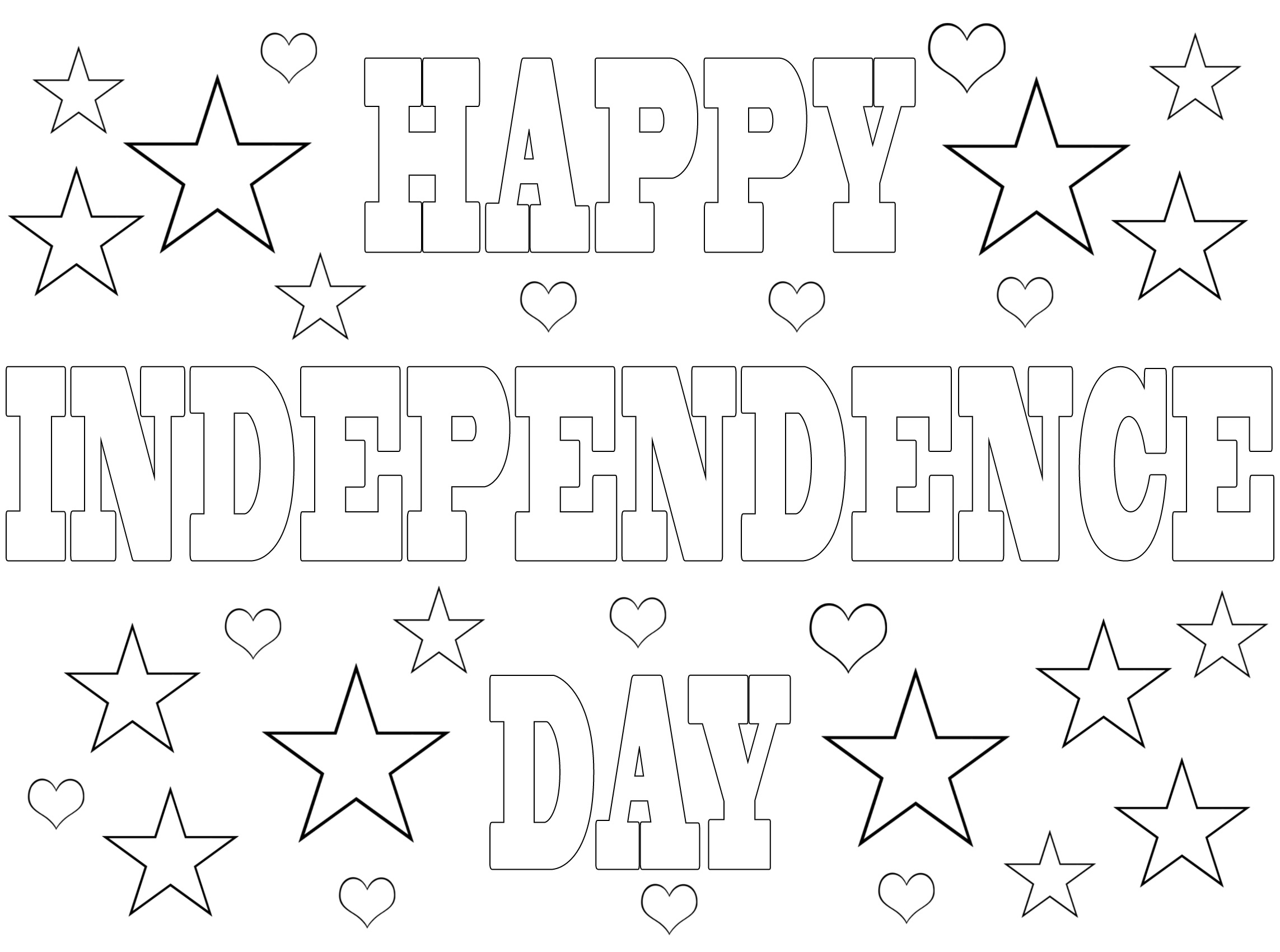 Independence Day Coloring - Rooftop Post Printables regarding Free Independence Day Printables
