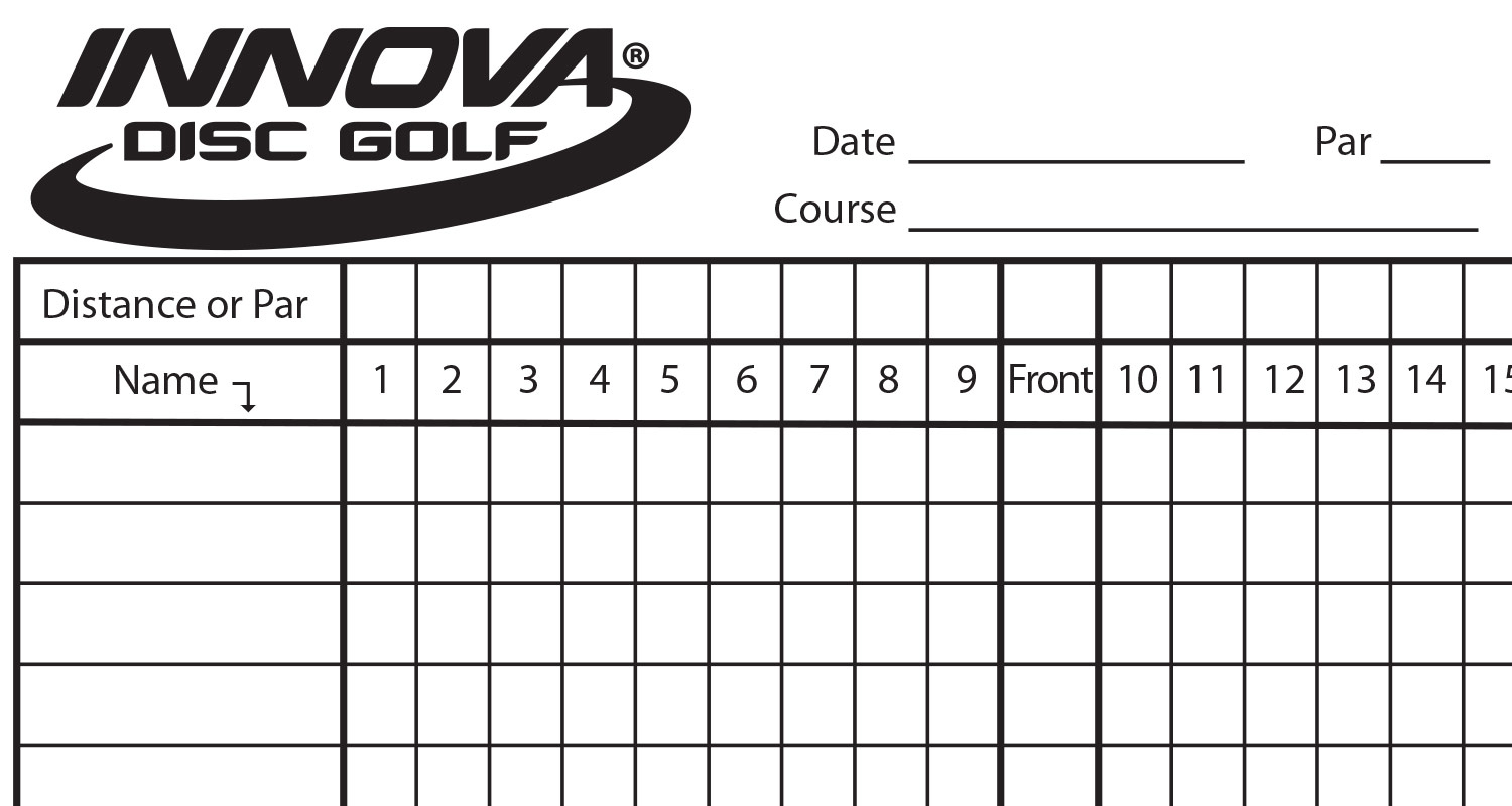 Innova Scorecard - Innova Disc Golf in Free Printable Golf Scorecards