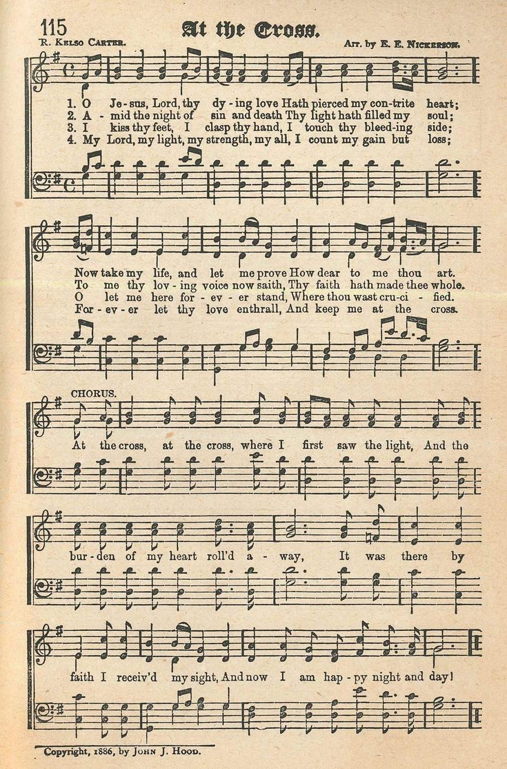 Inspirational Gospel Hymn Sheet Music in Free Printable Black Gospel Sheet Music