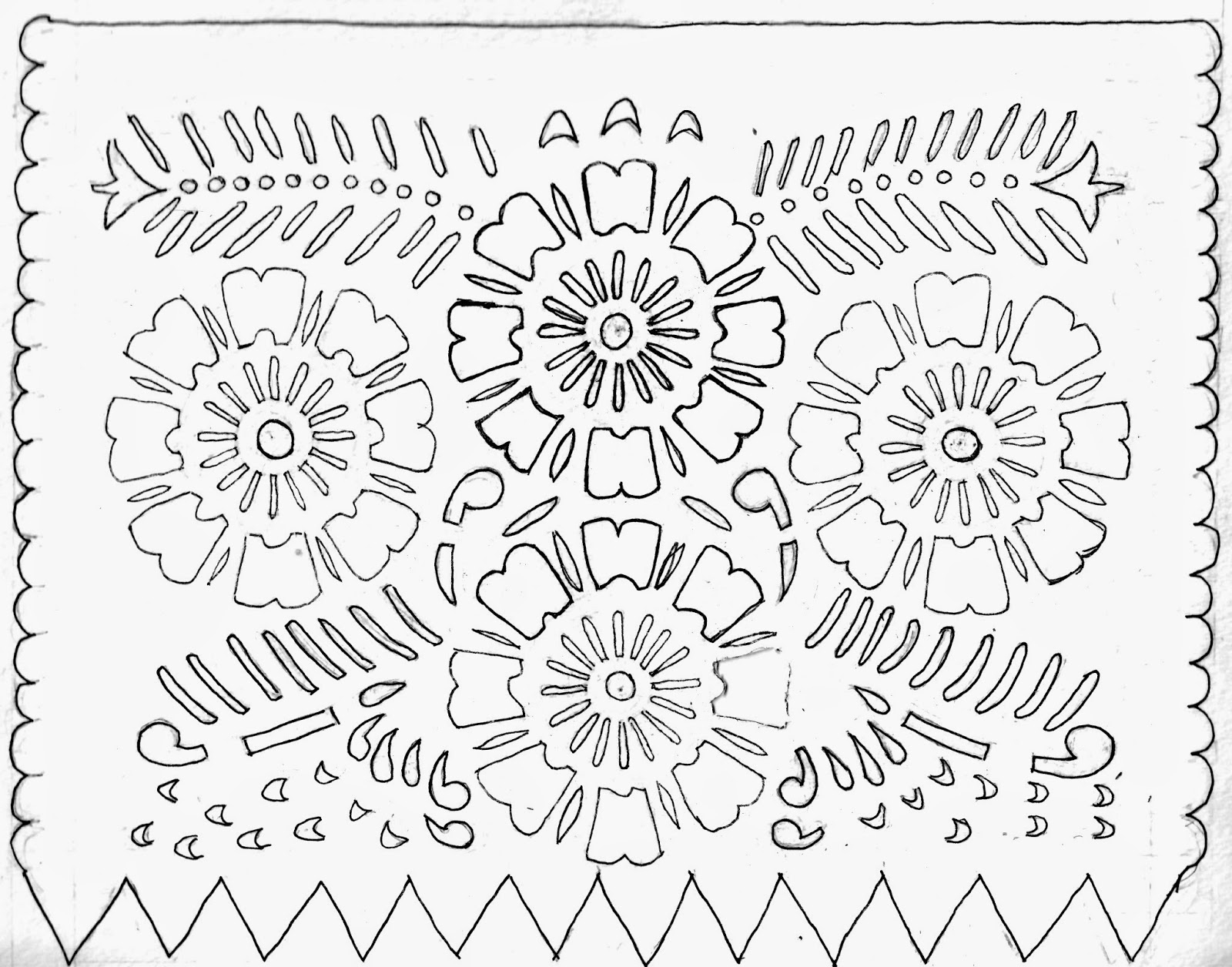 Introducing New Worlds With A Shrug: Make This: Papel Picado pertaining to Printable Papel Picado Patterns Free