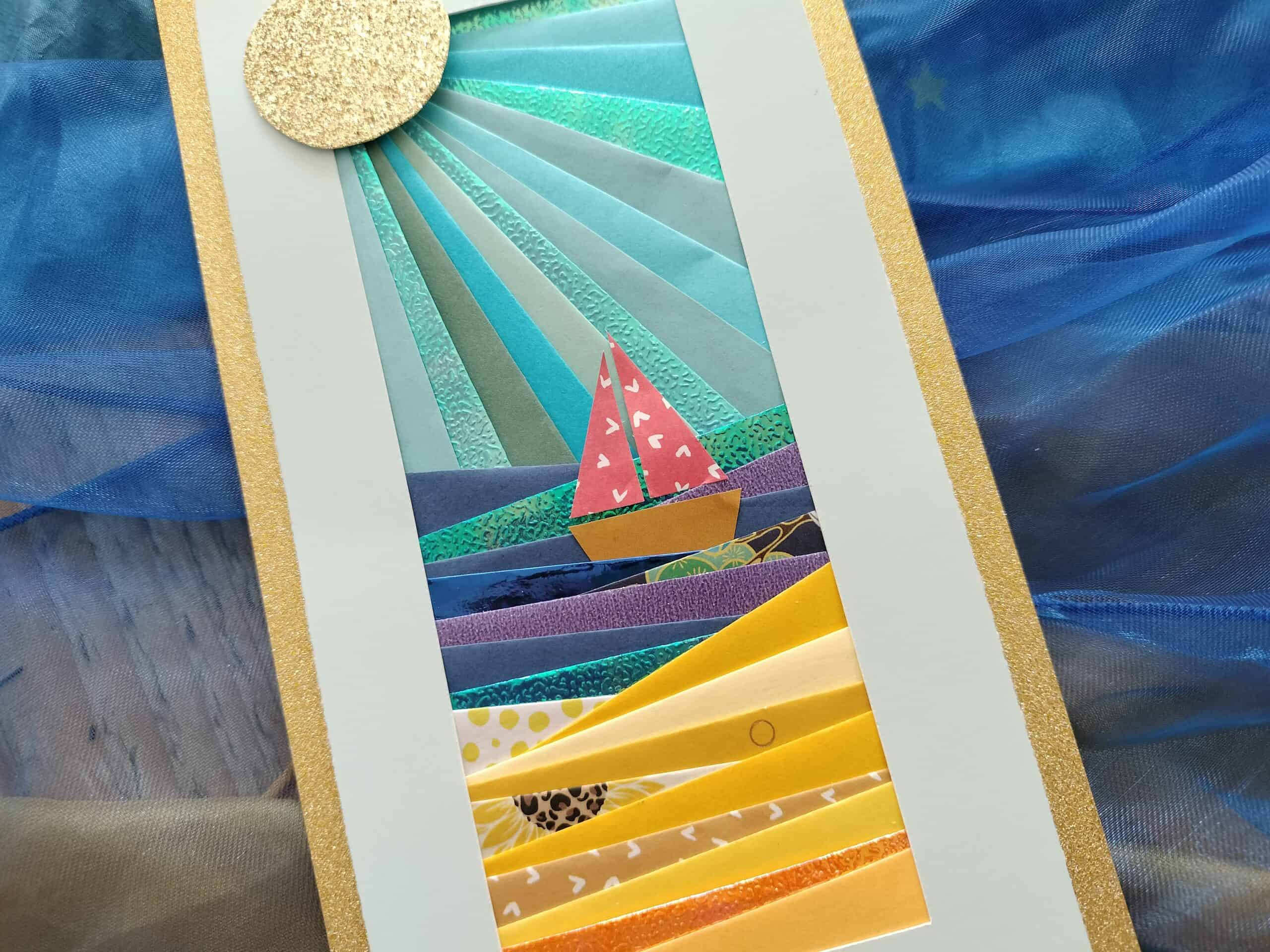Iris Folding Seascape Template Pattern: Free Tutorial To Make Card intended for Iris Folding Templates Printable Free