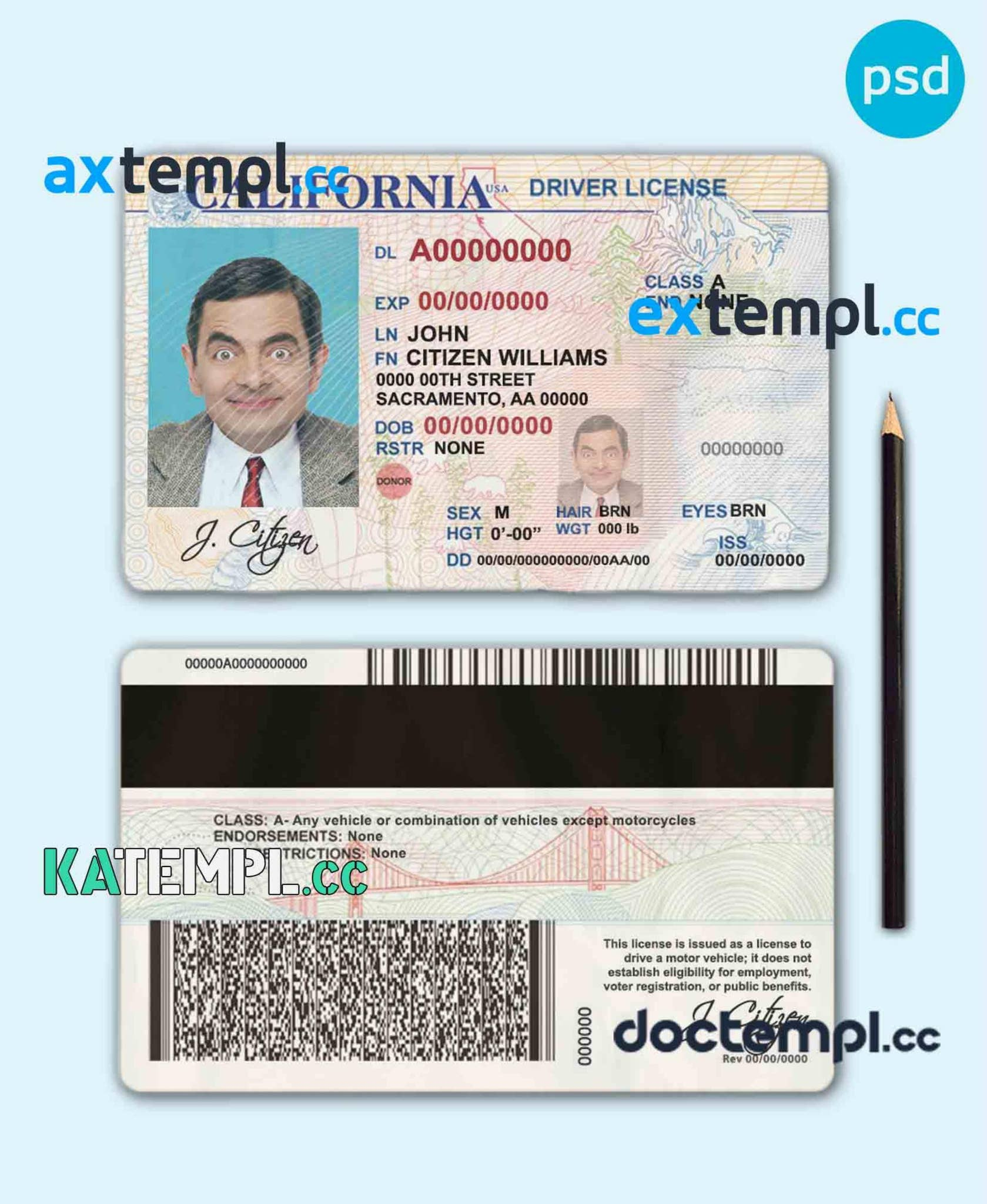 Issuu inside Free California Drivers License Template Editable