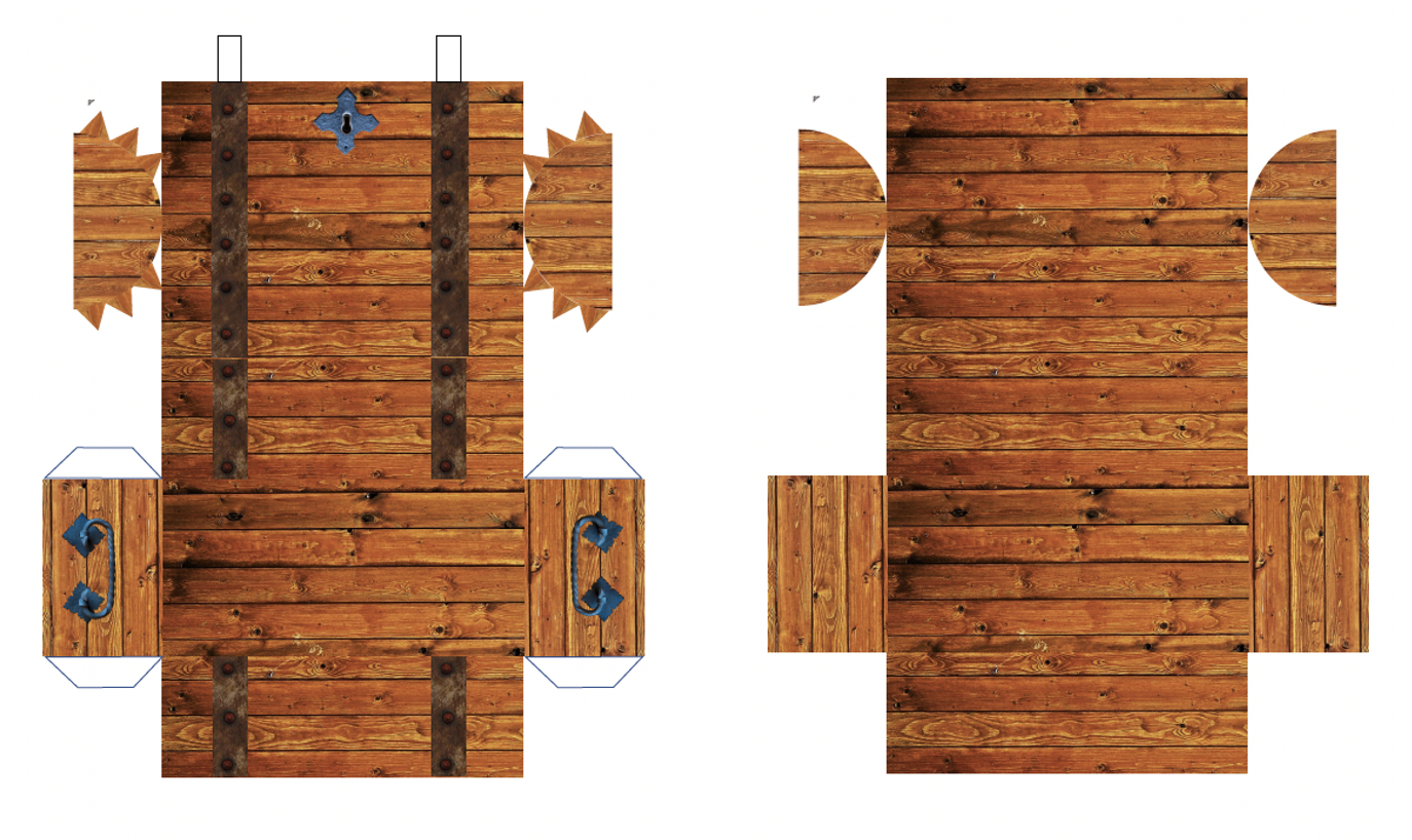 I&amp;#039;Ve Made A Printable Papercraft Treasure Chest Using Free Images for Free Printable Treasure Chest Box Template