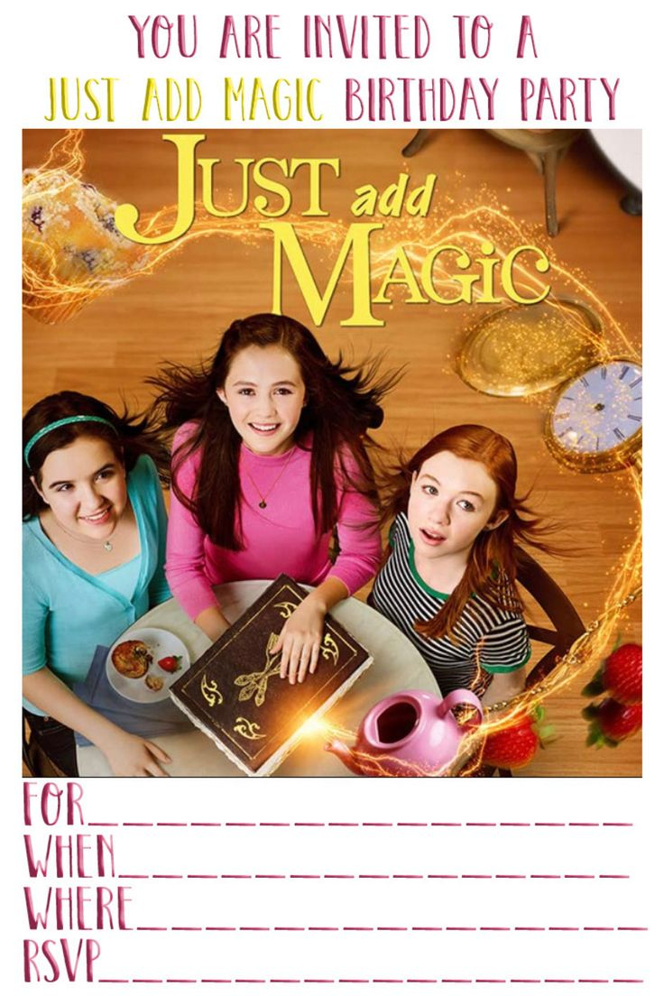 Just Add Magic Birthday Party Free Printable Download within Free Magic Party Printables