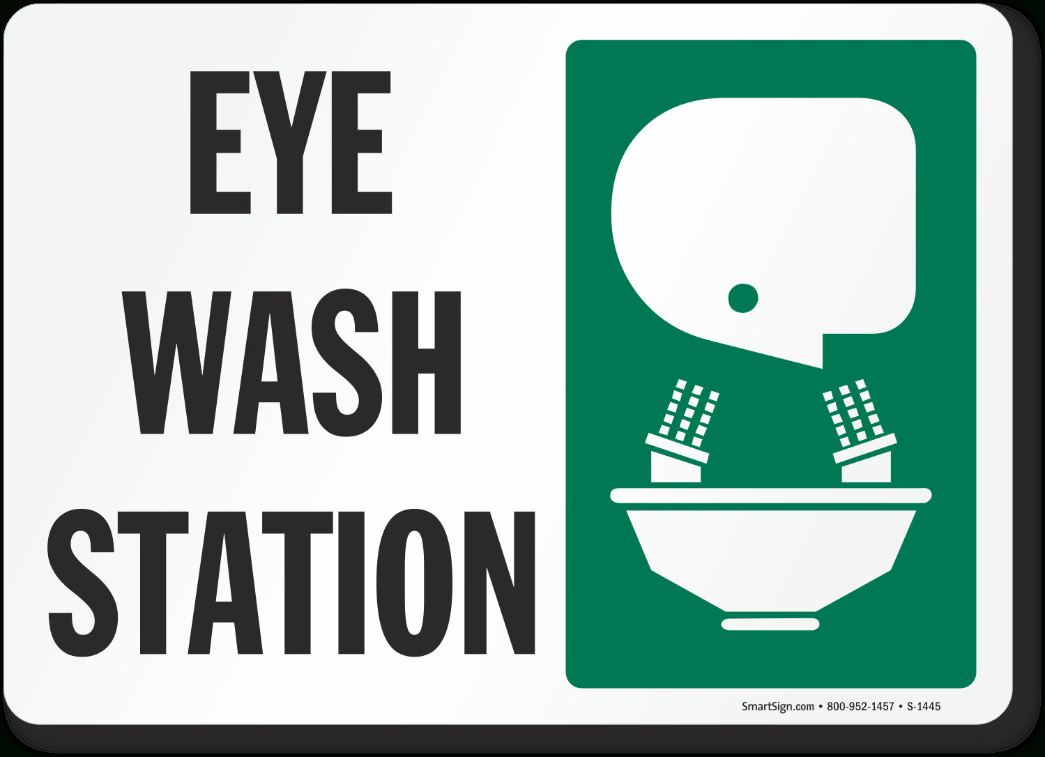 Keep Your Eyewash Station Visible. Use A &amp;quot;Eye Wash Station&amp;quot; Sign. Demonstrate Your Commitment To Safety. - A Graphic Gets Attention And Makes Your in Free Printable Eye Wash Station Sign