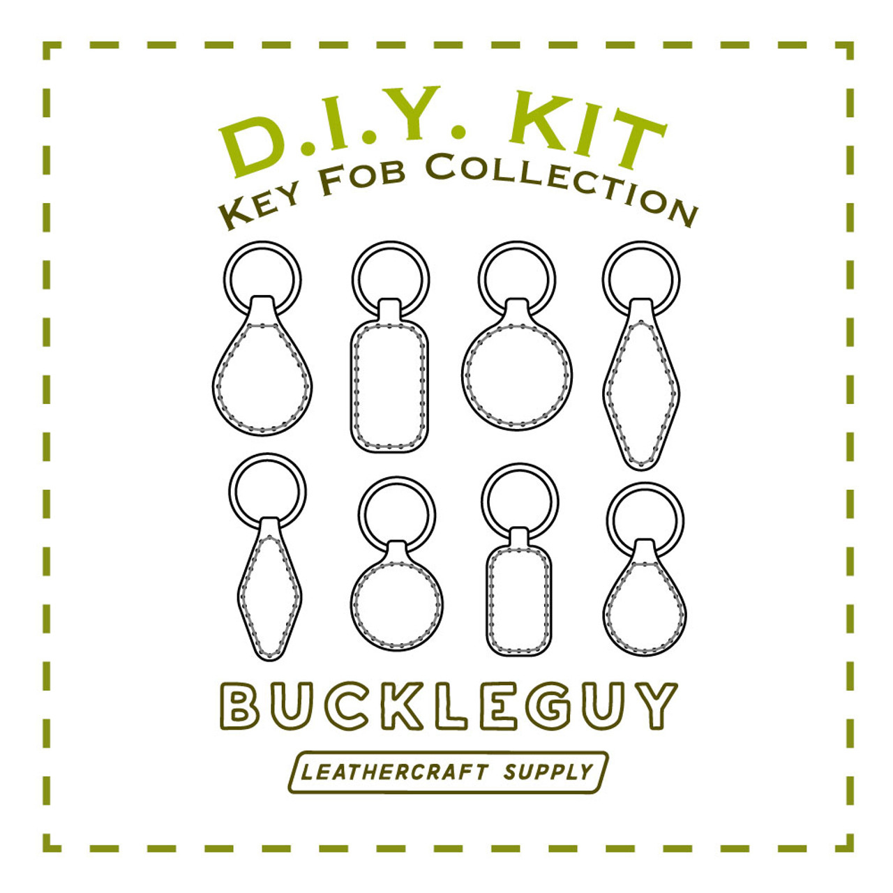 Key Fob Collection Leather Pattern, Pdf Template - Buckleguy inside Free Printable Leather Craft Patterns