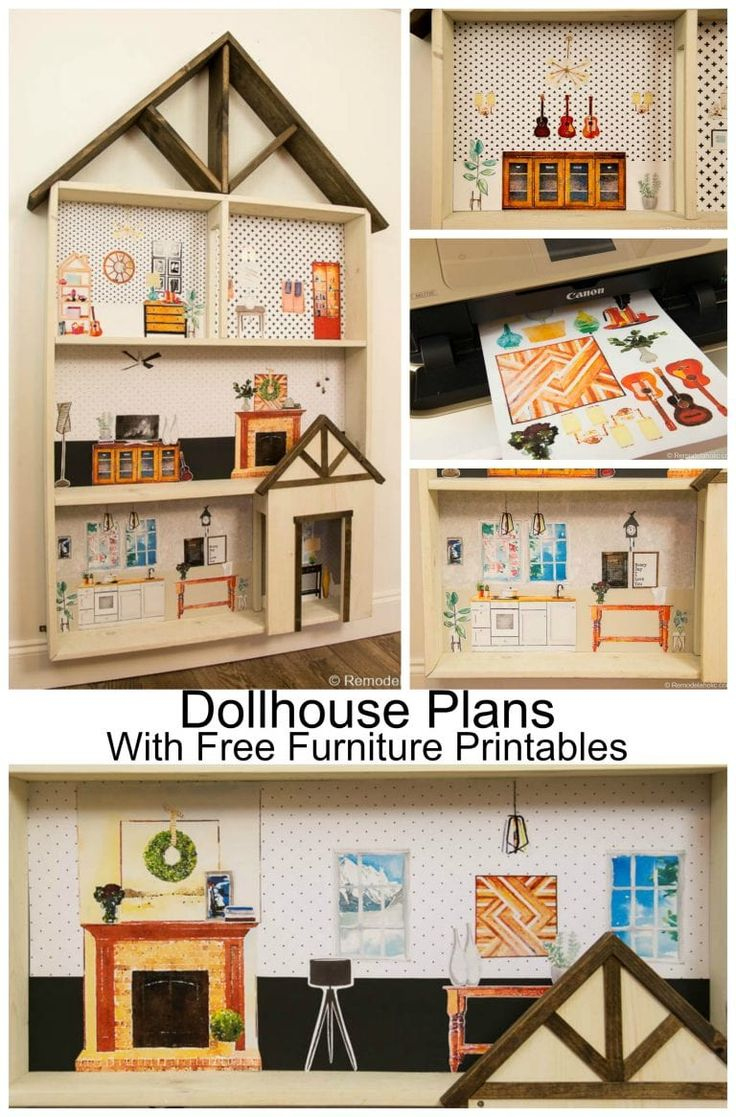 Kids Diy ; Free Dollhouse Building Plans With A Huge Set Of for Printable Free Dollhouse Plans