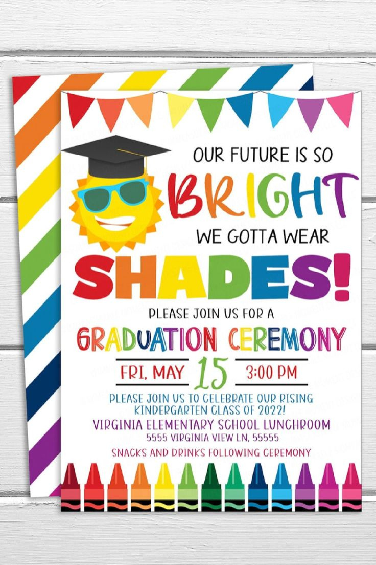 Kindergarten Grad Party Invitation with regard to Kindergarten Graduation Invitations Free Printable