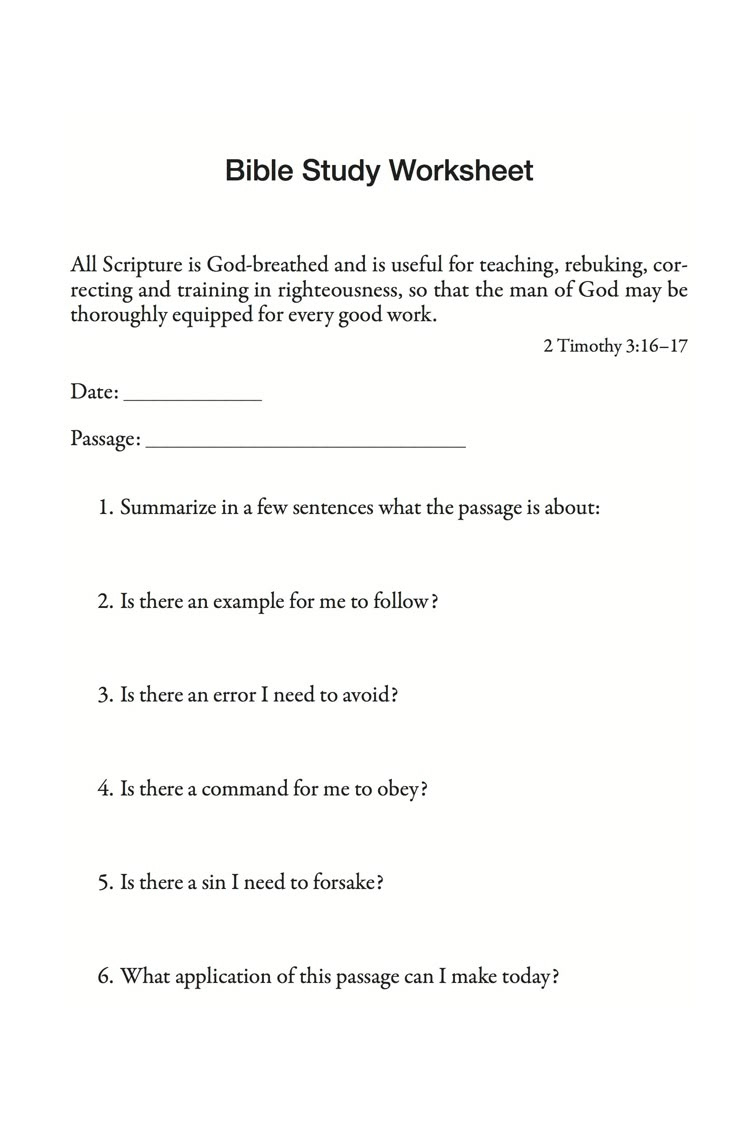 Kjv Bible Study Worksheets - 6 Free Pdf Printables | Printablee with regard to Free Printable Bible Study Worksheets For Youth