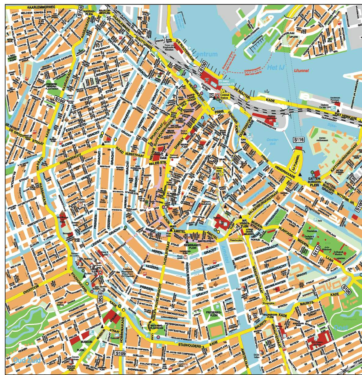 Large Amsterdam Maps For Free Download And Print | High-Resolution with Free Printable Map Of Amsterdam