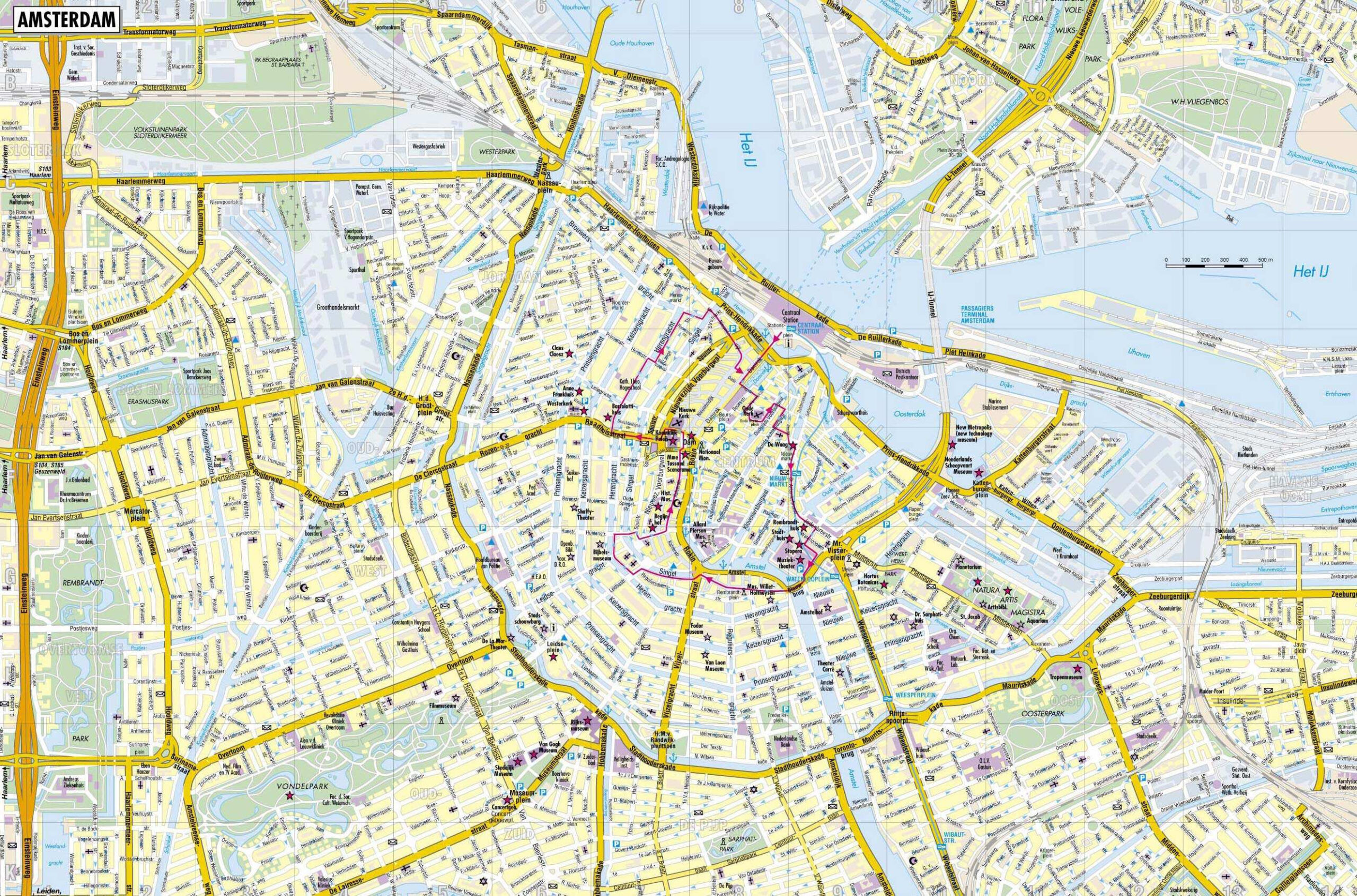 Large Amsterdam Maps For Free Download And Print | High-Resolution with Free Printable Map Of Amsterdam