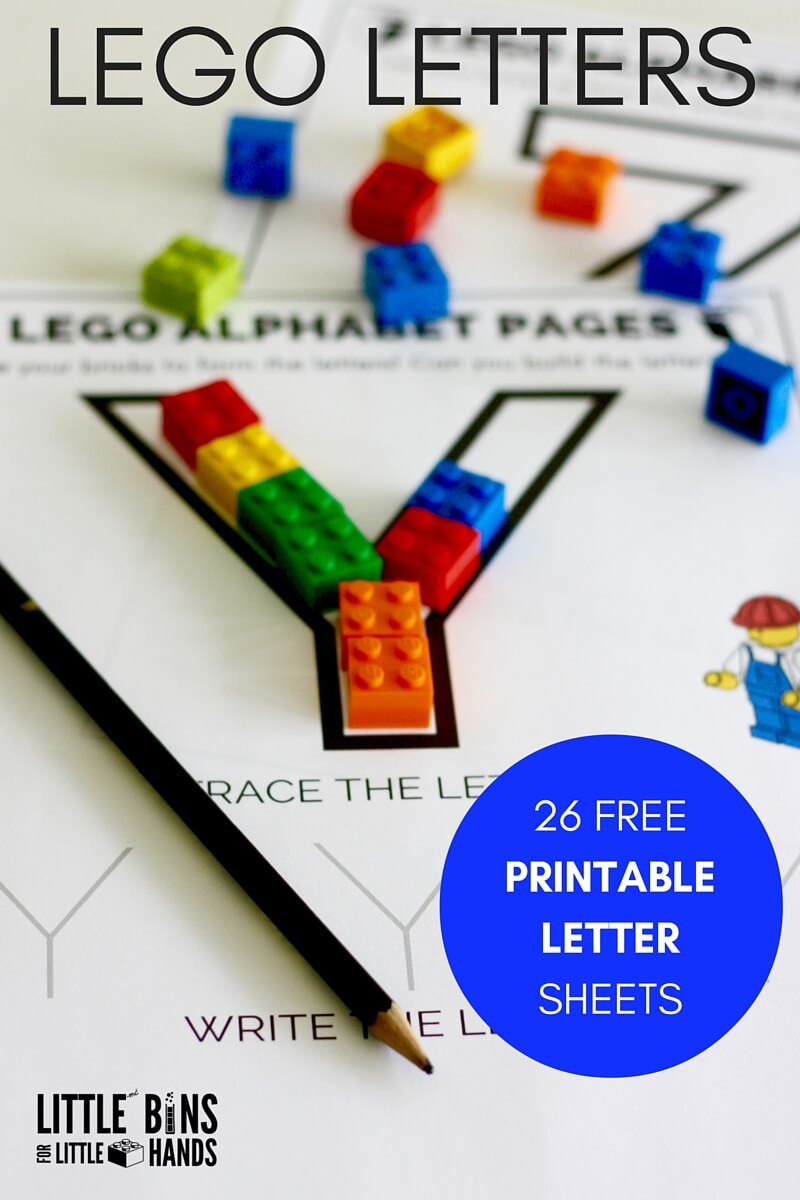 Learn With Lego Letters - Little Bins And Bricks regarding Free Lego Letter Printables