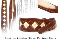Leather Guitar Strap Patterns. Diy Leathercrafting Patterns For inside Printable Guitar Strap Pattern