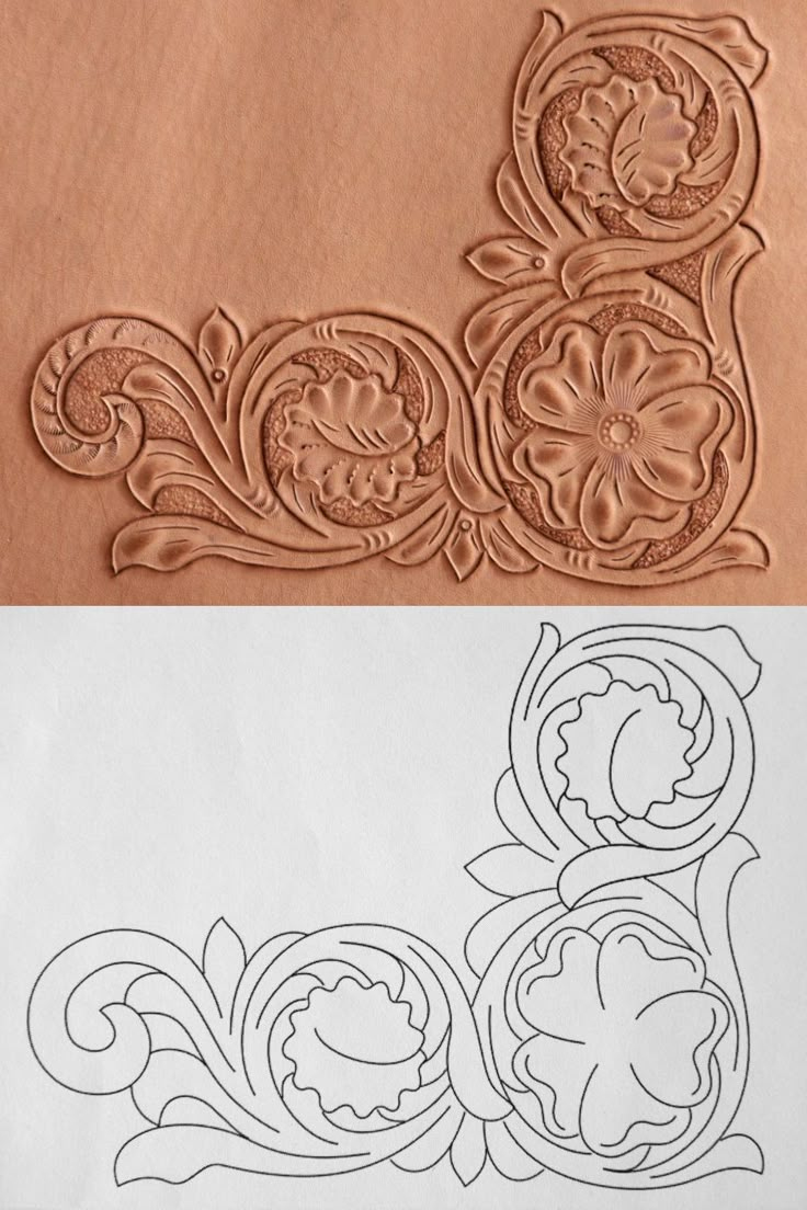 Leather Tooling Patterns For Diy Crafts regarding Downloadable Printable Leather Tooling Patterns