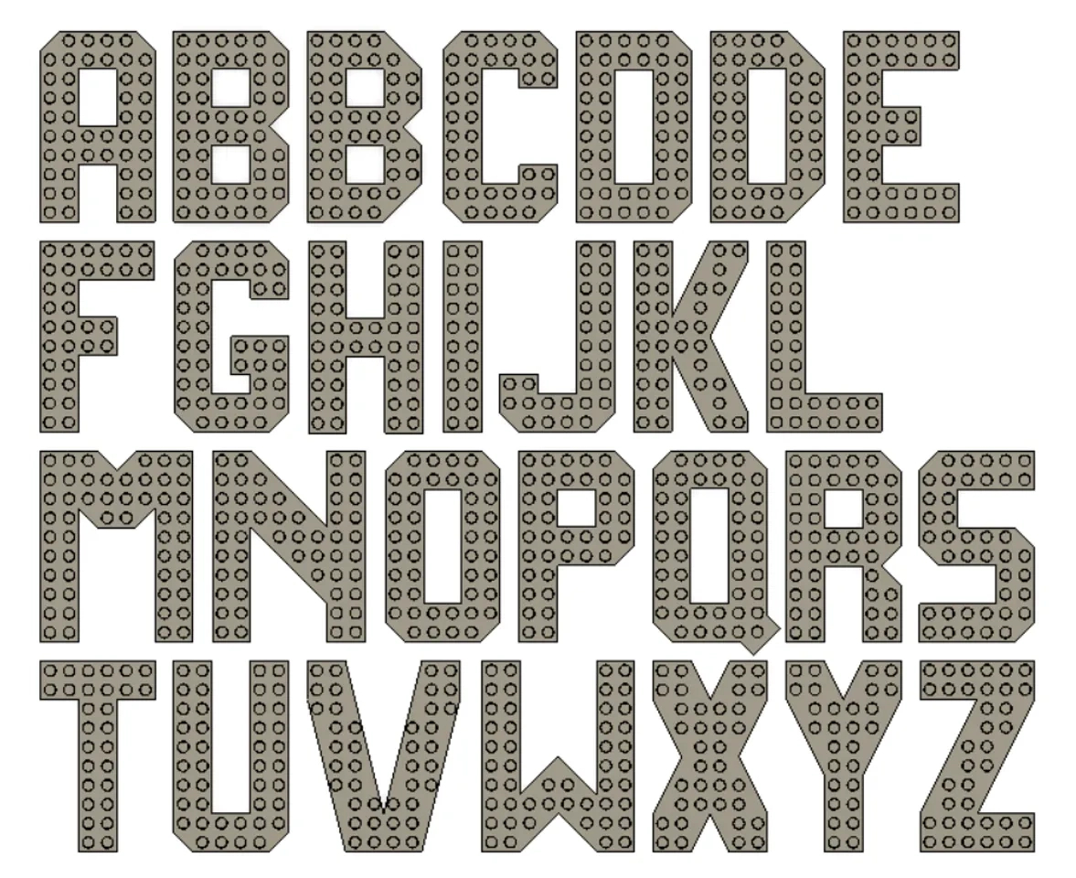 Lego Compatible Alphabet And Digitschleeblatt | Download Free for Free Lego Letter Printables