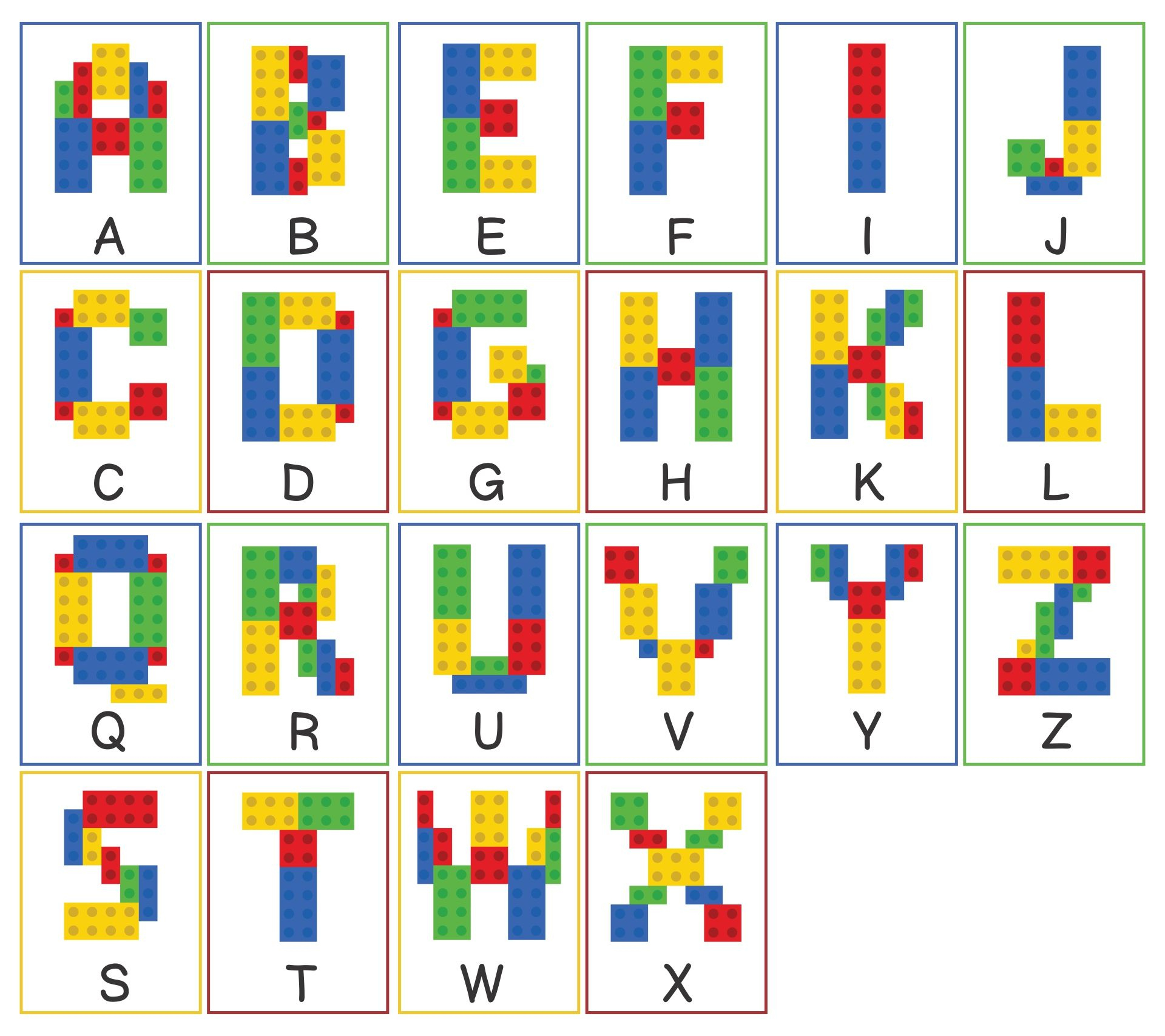 Lego Letters - 10 Free Pdf Printables | Printablee throughout Free Lego Letter Printables