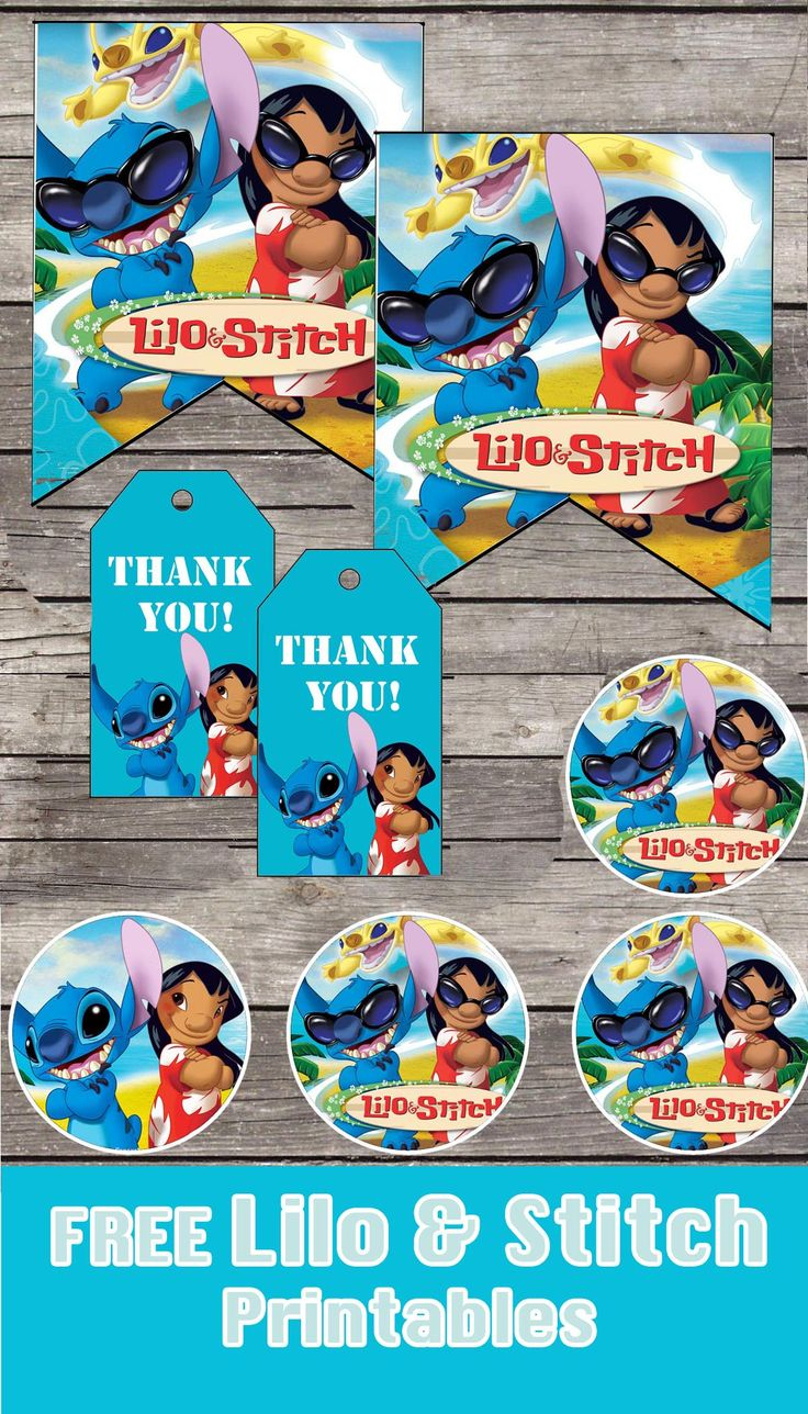 Lilo And Stitch Birthday Party Printable Files with Free Lilo And Stitch Printables