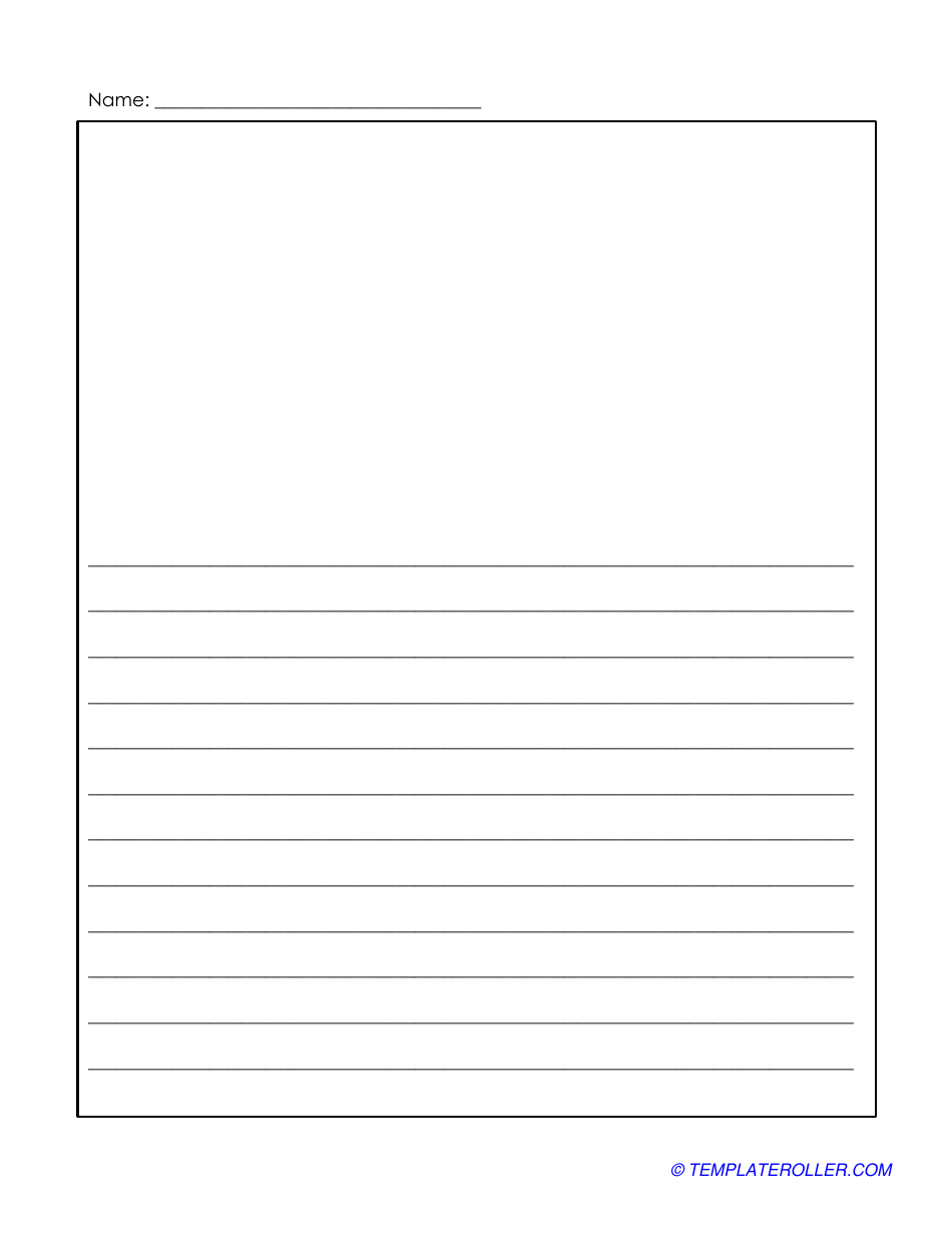 Lined Writing Paper Template With Picture Box Download Printable within Free Printable Lined Paper With Picture Box