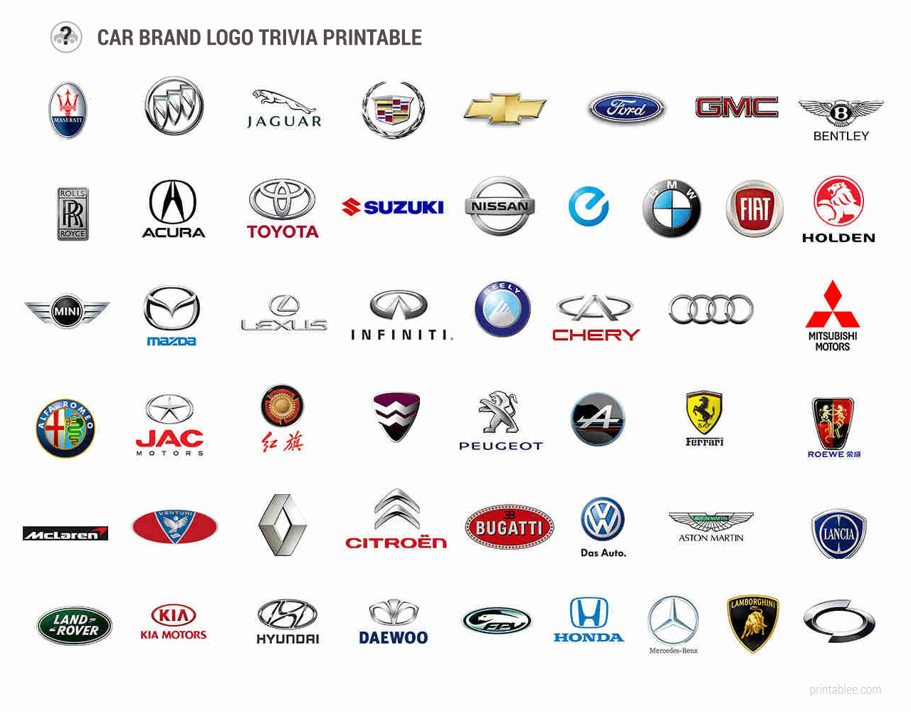 Logo Trivia - 10 Free Pdf Printables | Printablee - Worksheets Library with regard to Free Printable Guess The Logo Game