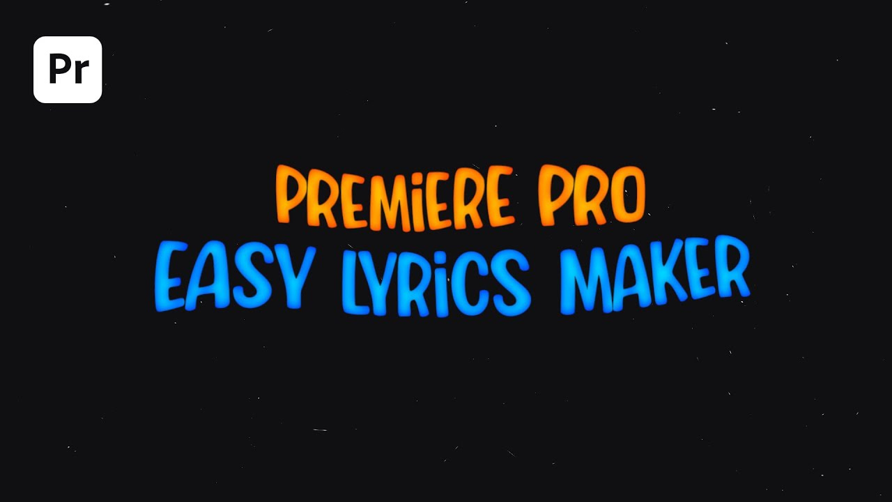 Lyrics Maker For Premiere Pro - Premiere Pro Cartoon Lyrics Template - Fully Customizable with Lyric Video Template Premiere Pro Free