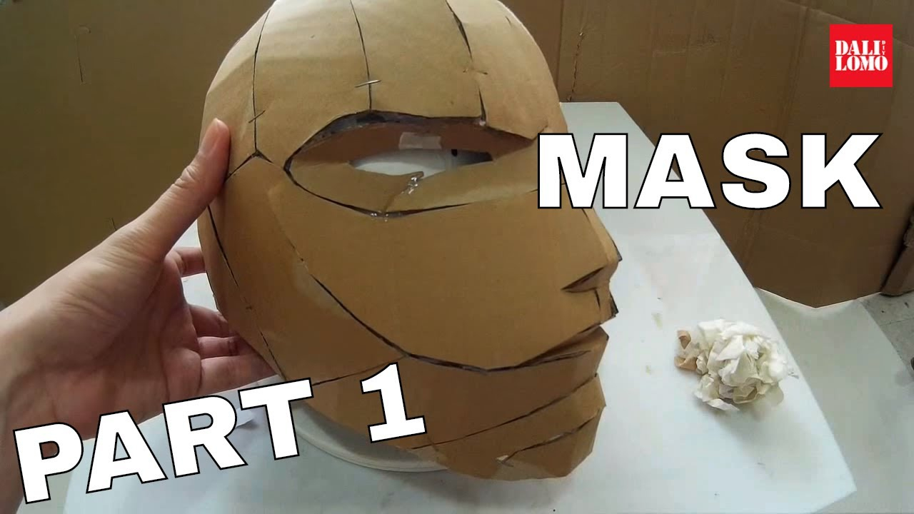 Make Red Hood Helmet Part 1 - Cardboard Cosplay // How To #105 pertaining to Red Hood Helmet Template Free