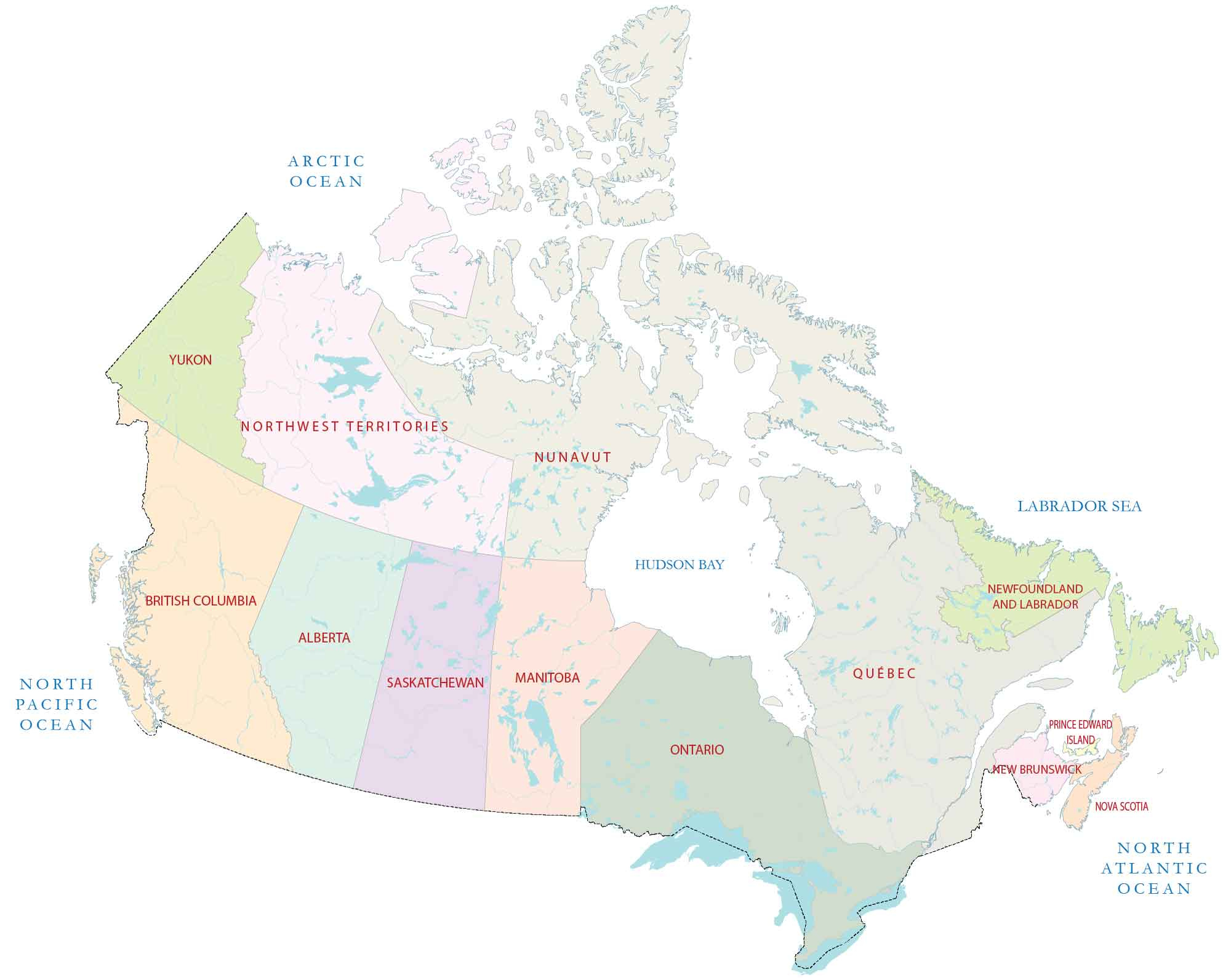 Map Of Canada - Cities And Roads - Gis Geography with Free Printable Map Of Canada Provinces And Territories
