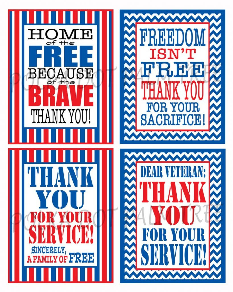 Military Thank You Cards Free Printable - Printable Party Favors with Free Printable Patriotic Thank You Cards