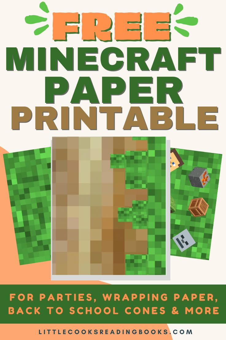Minecraft First Day Of School Cone Craft With Free Minecraft regarding Free Printable Minecraft Paper