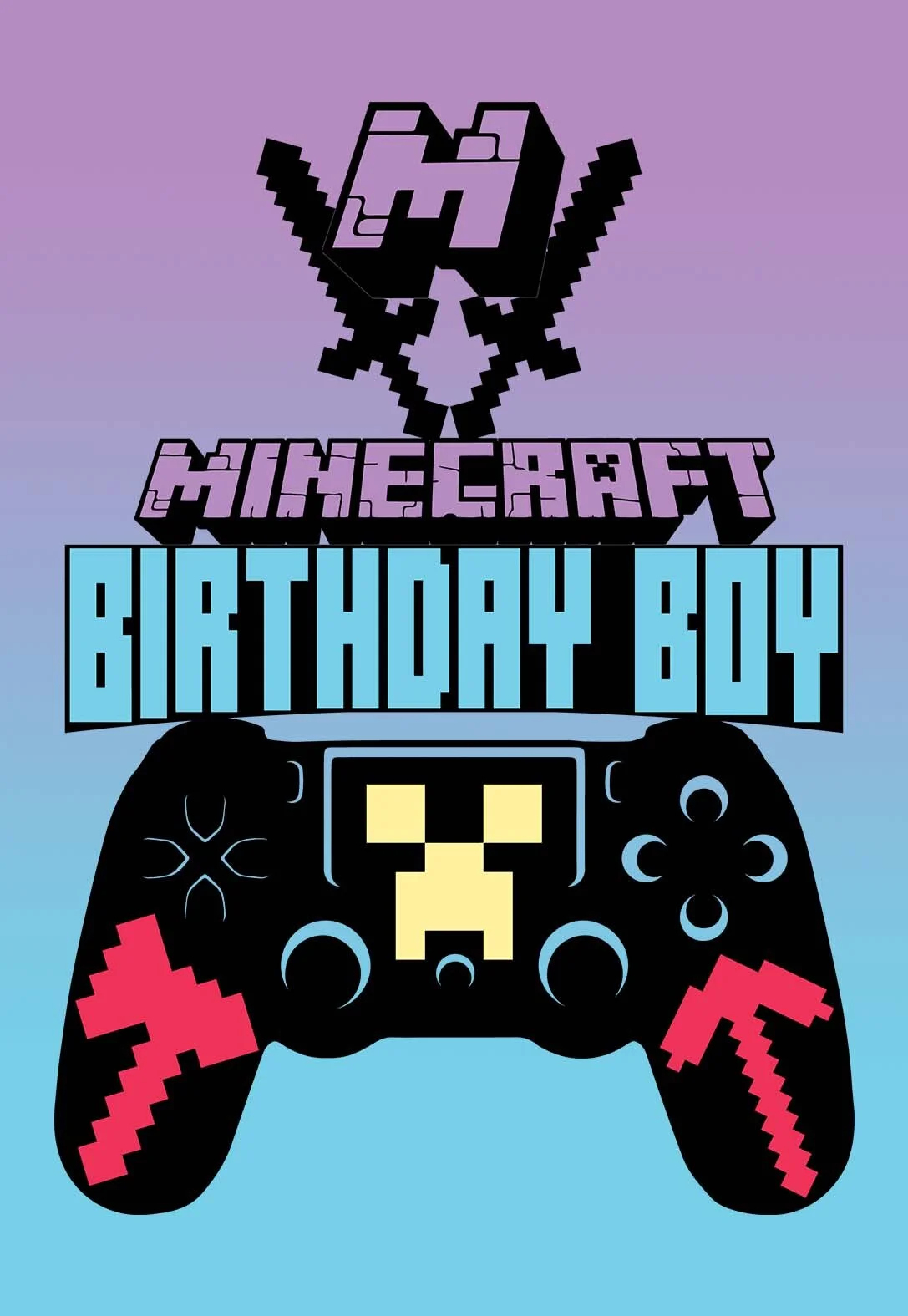 Minecraft Printable Birthday Cards (Free) — Printbirthday.cards inside Minecraft Happy Birthday Card Printable Free